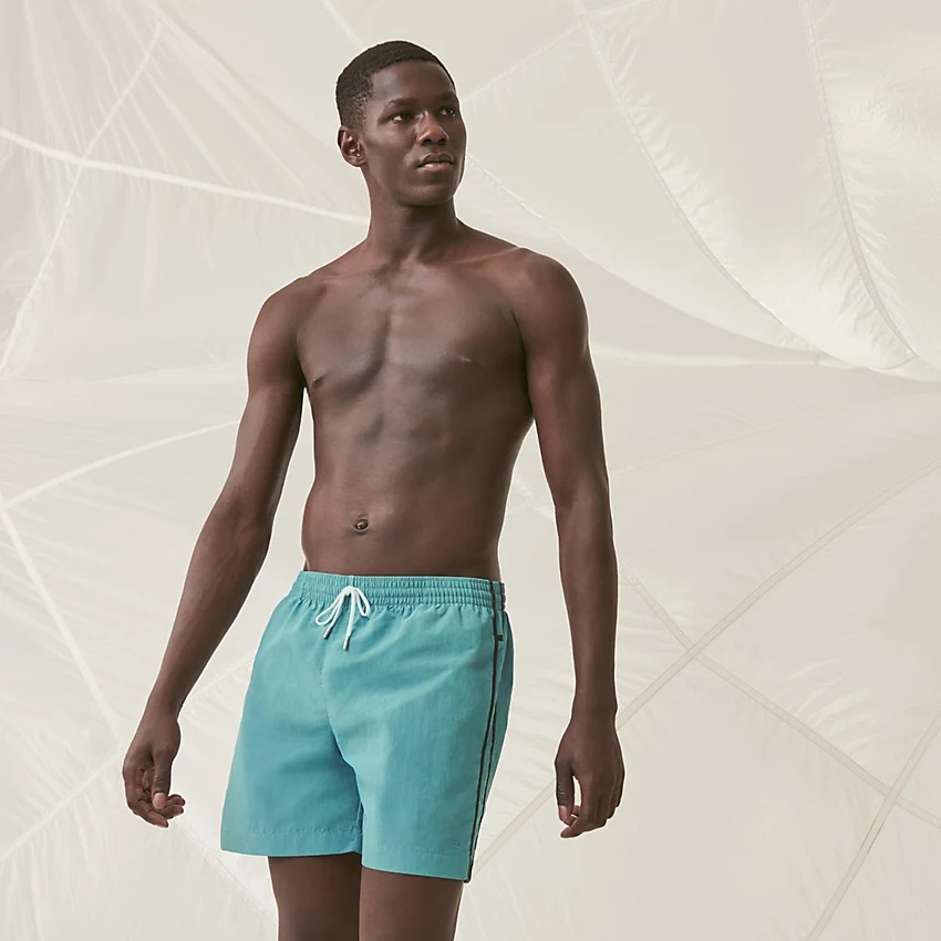 Bicolor swim trunks - 1