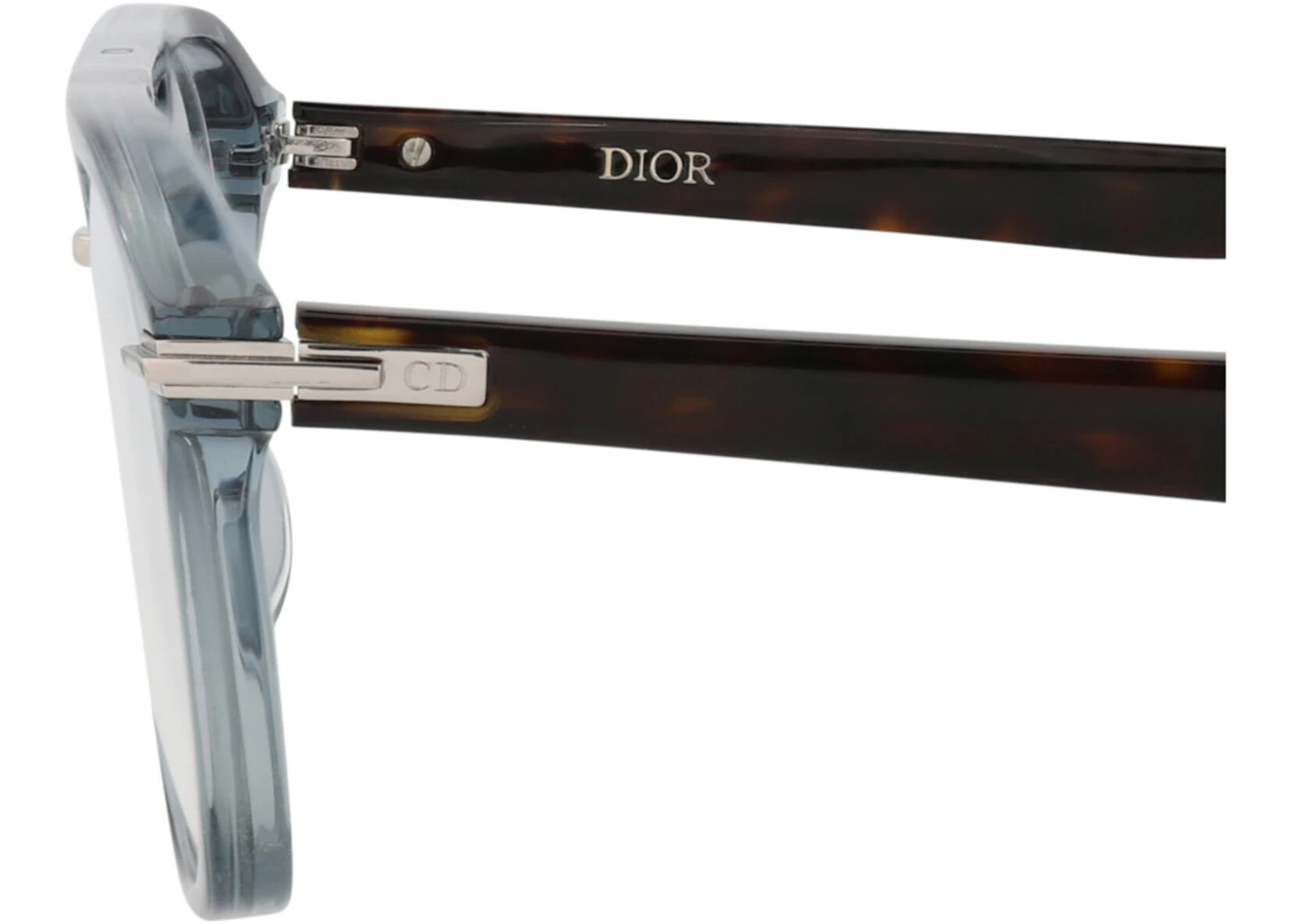 Dior Aviator-Frame Acetate Optical Frames Blue Havana Transparent (DM50037I-55-084) - 4