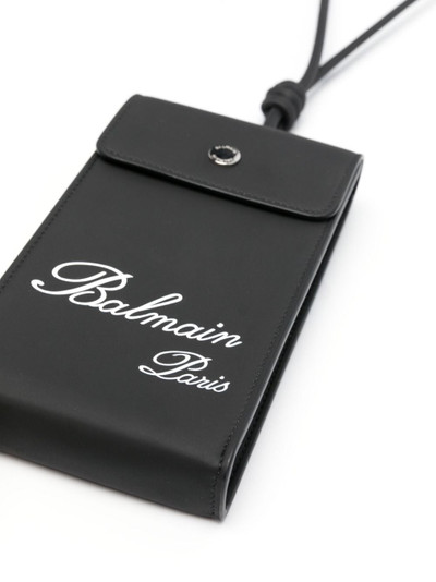 Balmain logo-print phone pouch outlook