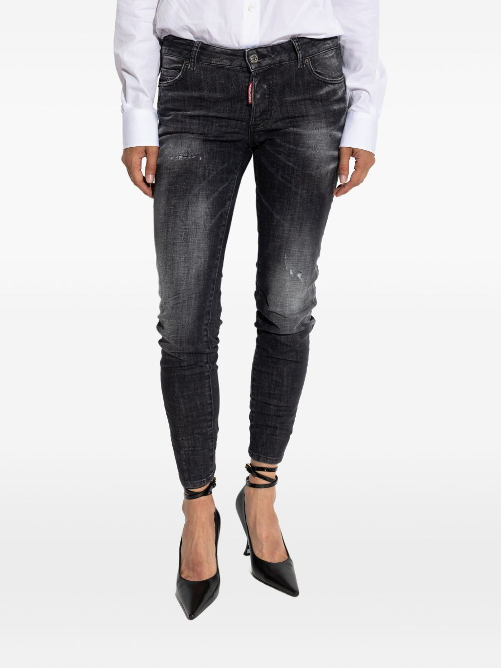 faded distressed jeans - 3