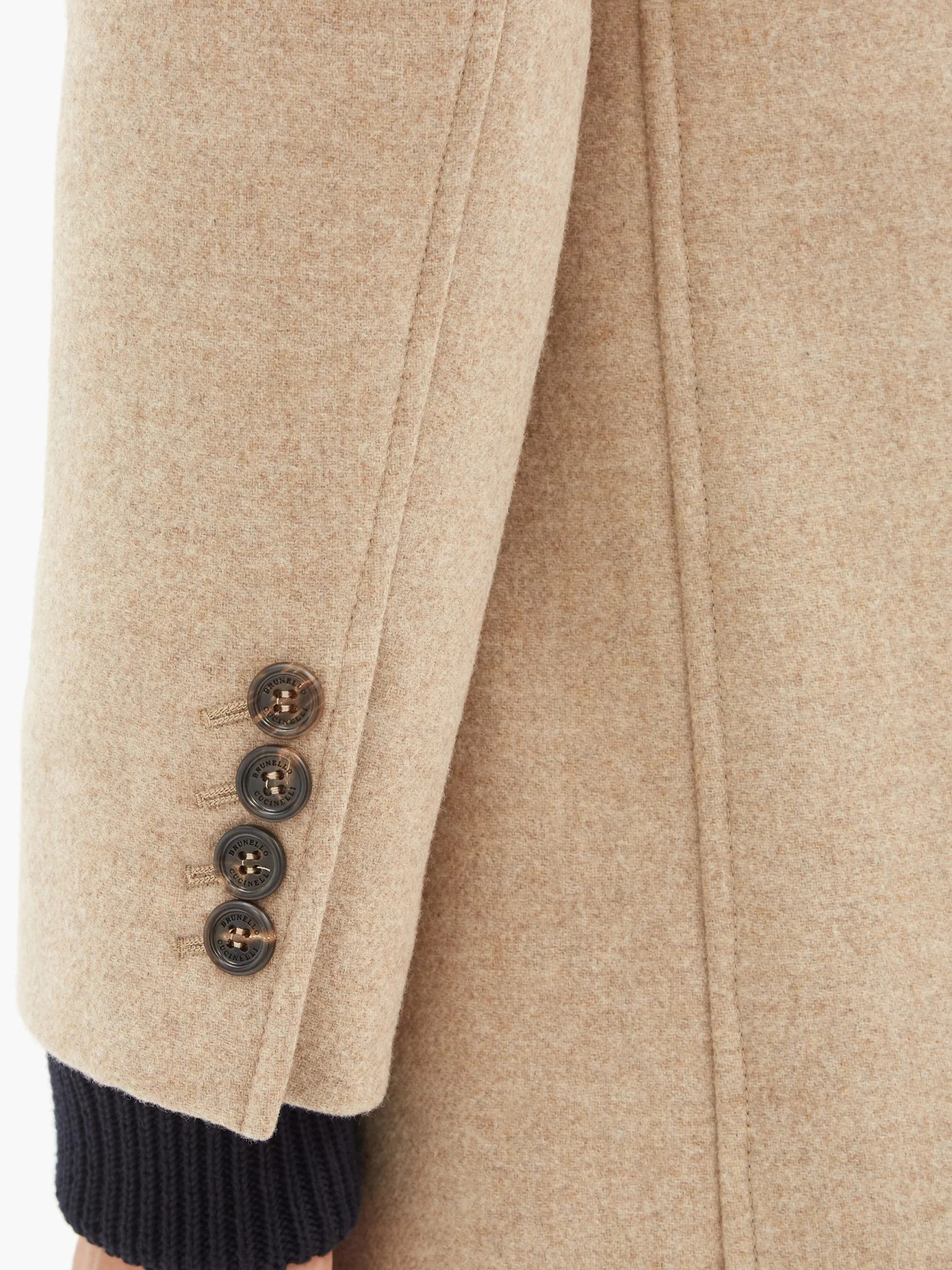 Single-breasted wool coat - 4