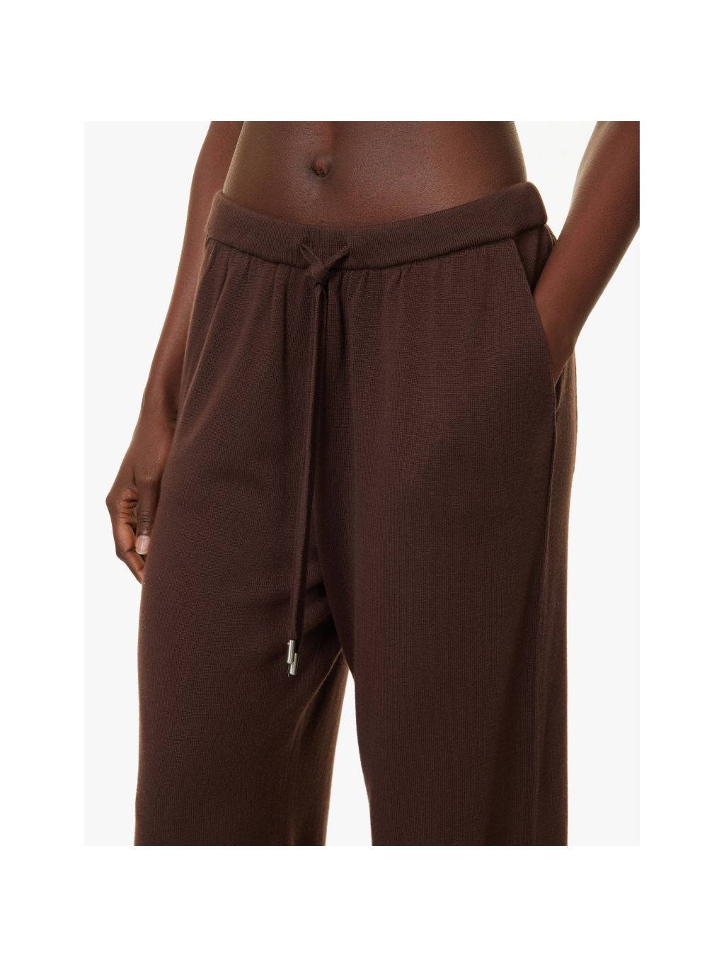 Celine straight-leg cotton-cashmere knitted trousers - 5
