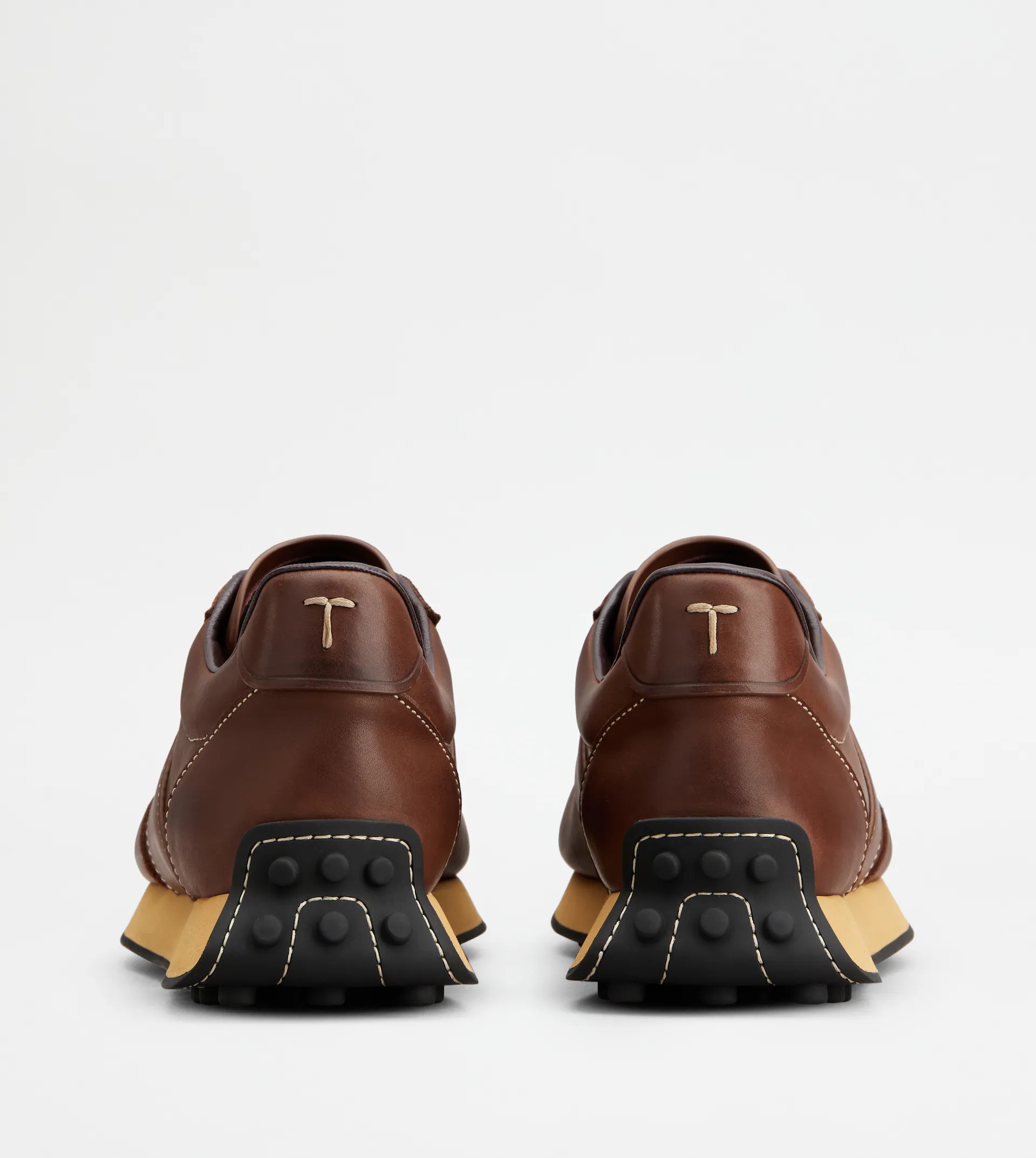 T VINTAGE SNEAKERS IN LEATHER - BROWN - 3