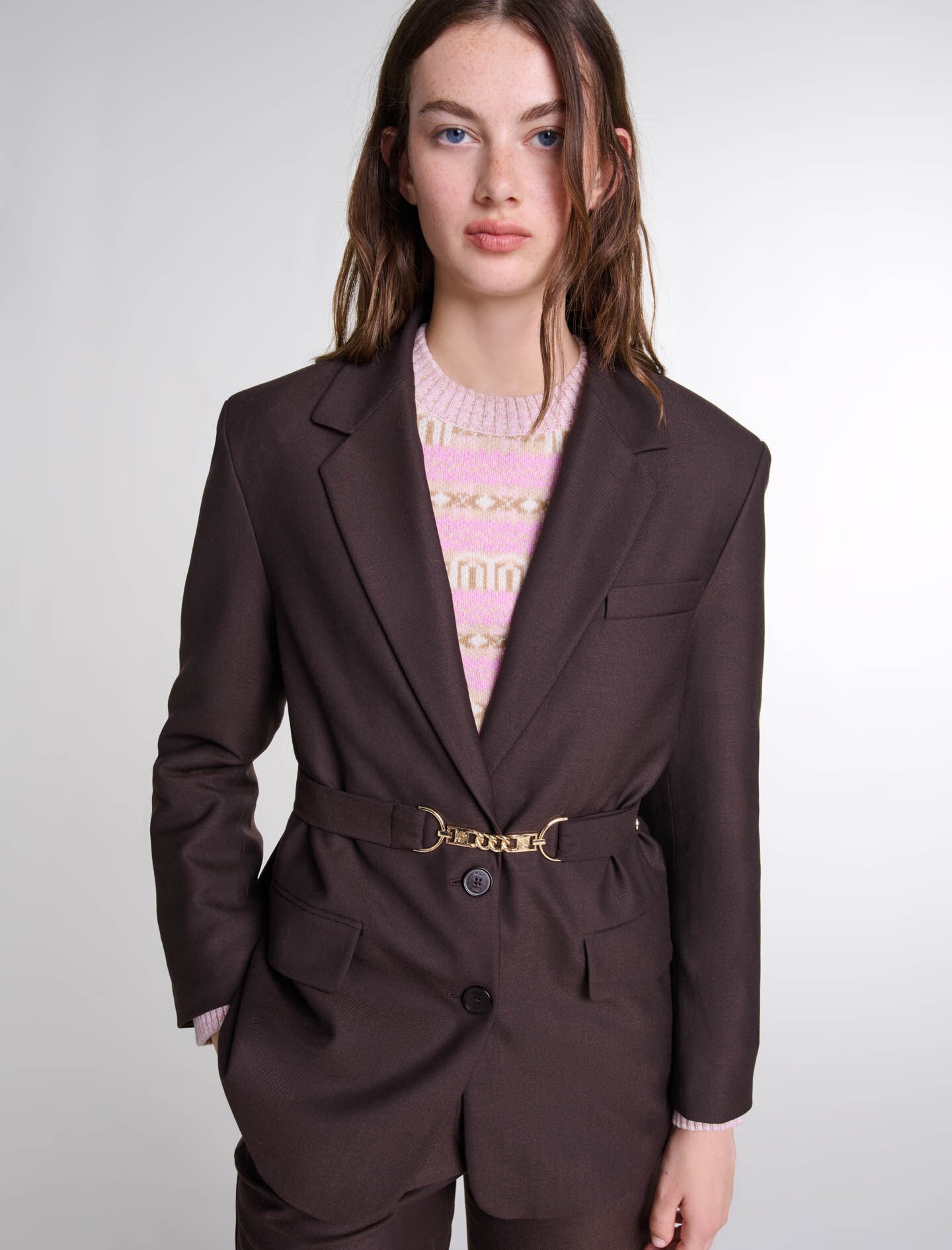 Belted suit jacket - 5