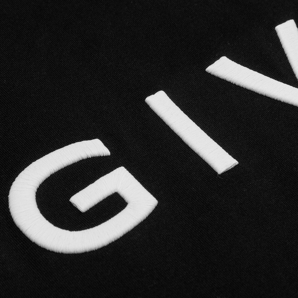 GIVENCHY EMBROIDERED LOGO SLIM FIT T-SHIRT - BLACK - 3