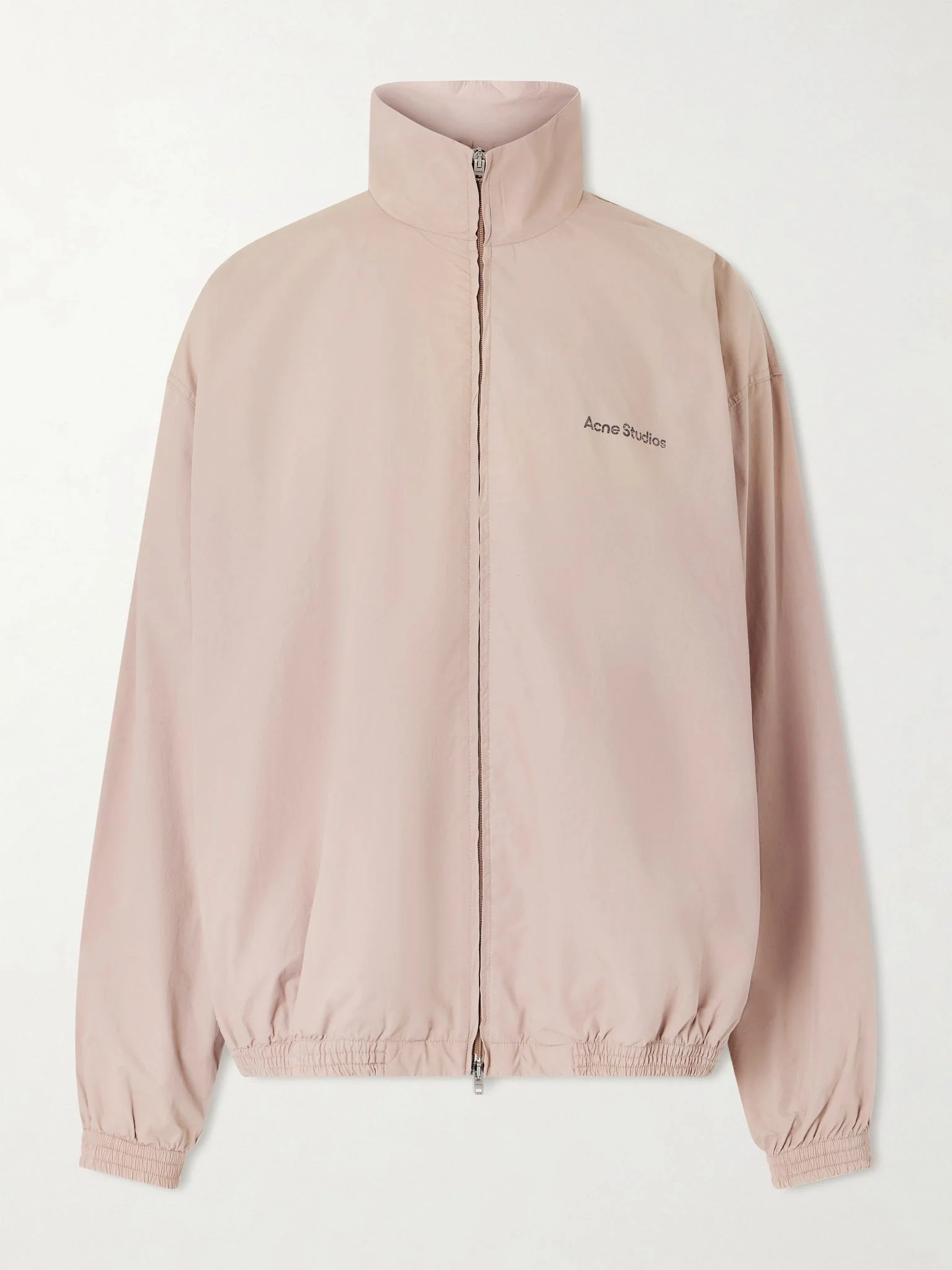 Olando Logo-Print Cotton-Poplin Jacket Beige - 1