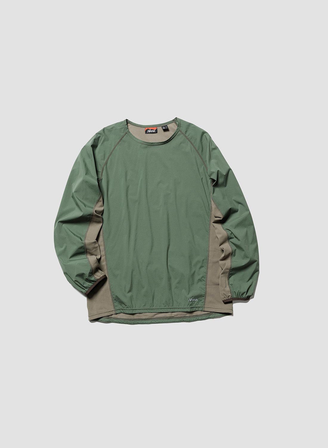 Nanga Hybrid Tech Hike Long Sleeve Top in Khaki - 1