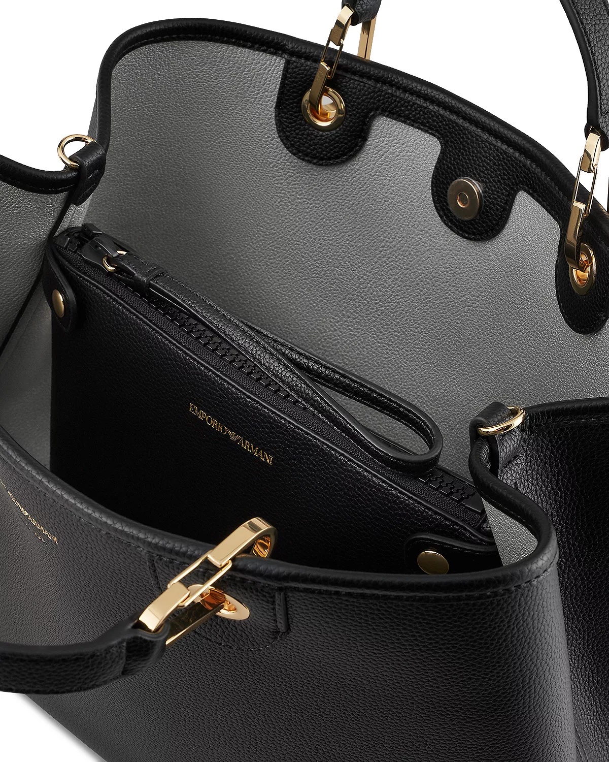 MyEA Medium Black Shopper Tote Bag - 3