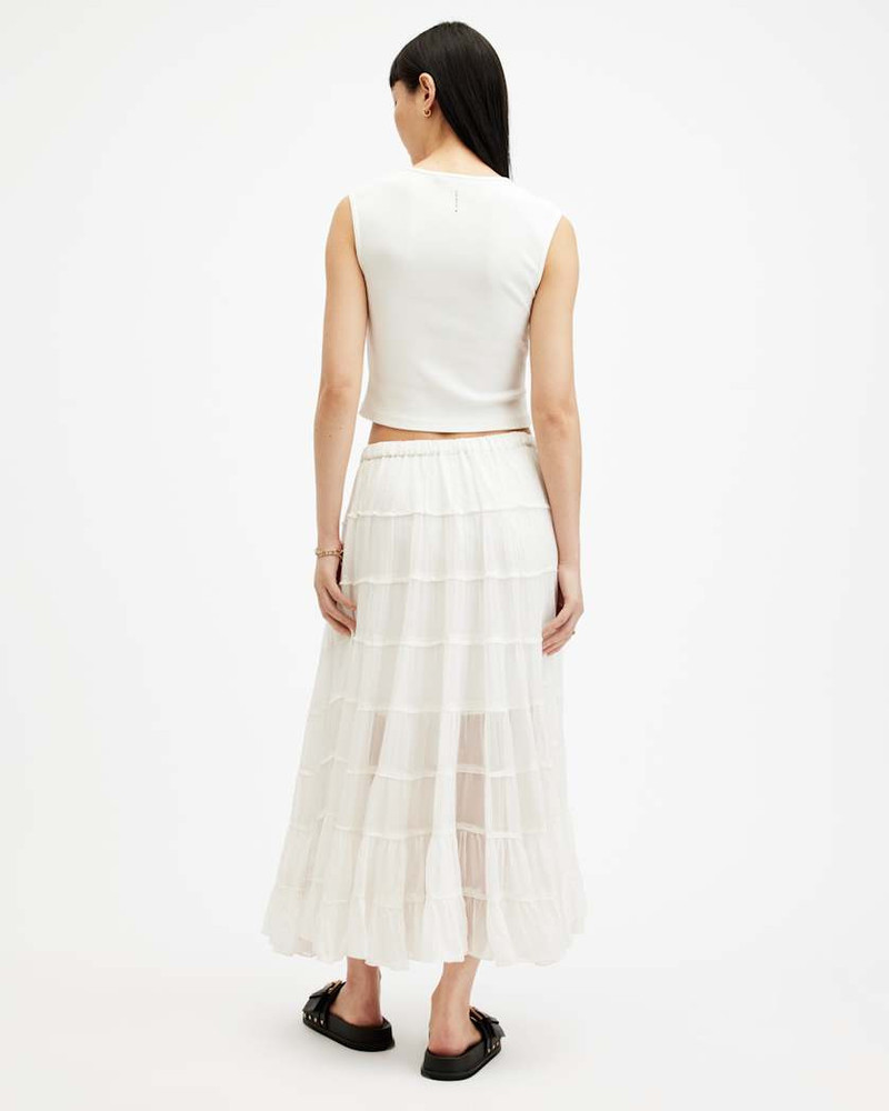 EVA ELASTICATED WAIST TIERED MAXI SKIRT 1