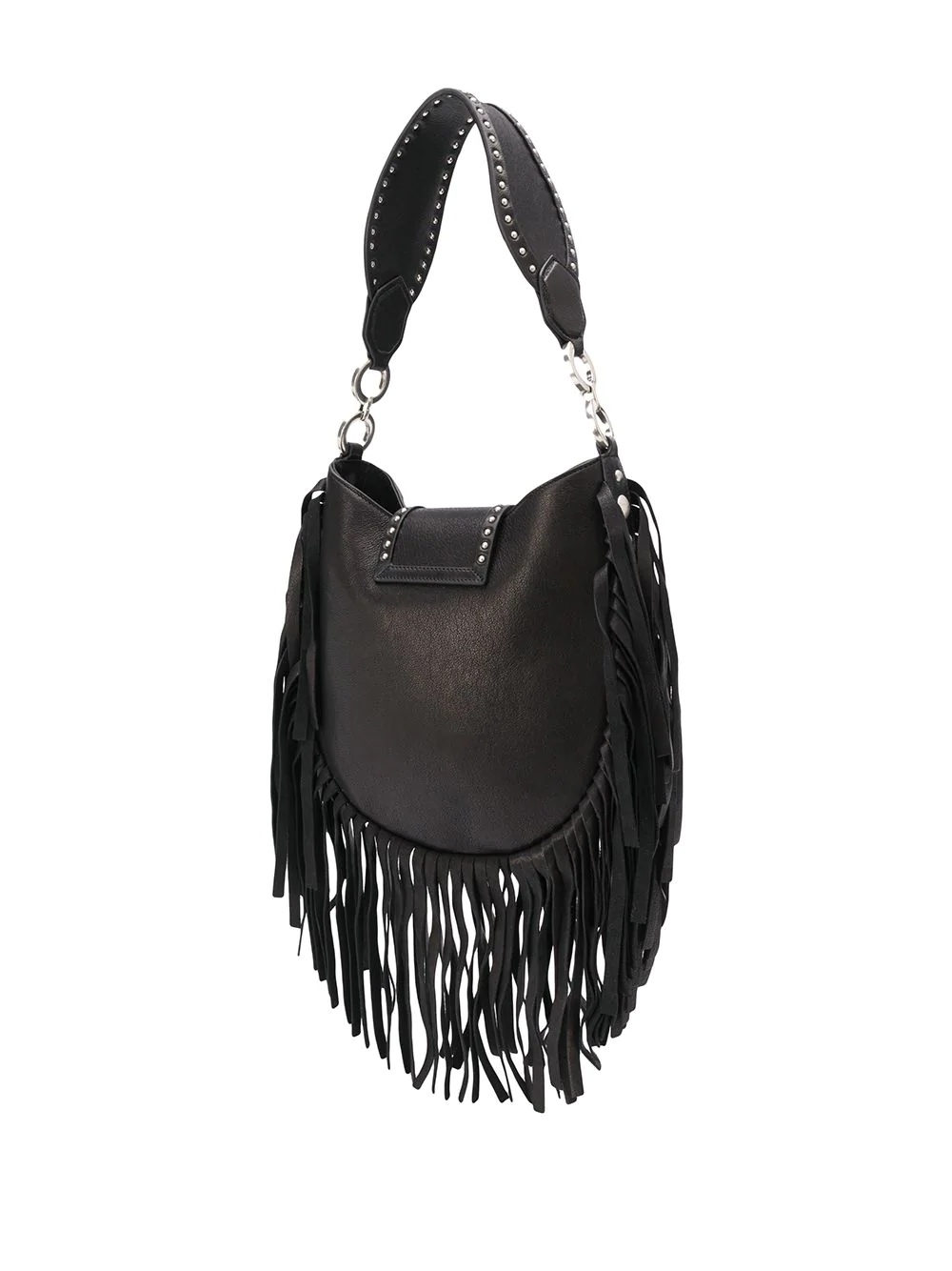 fringe-embellished shoulder bag - 3