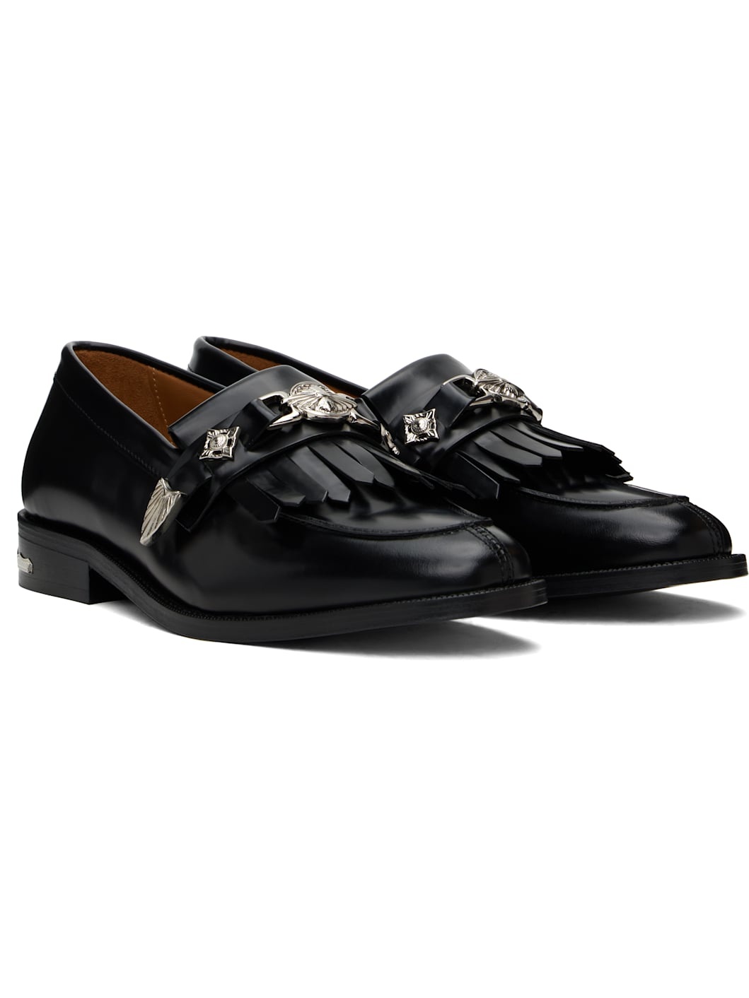 Black Fringe Loafers - 4