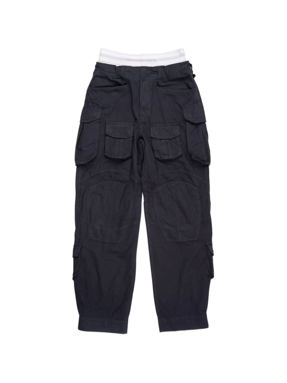 layered-effect cargo trousers - 1
