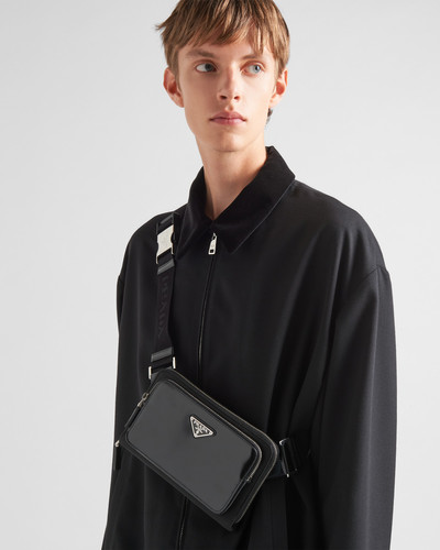 Prada Re-Nylon and brushed leather shoulder bag outlook
