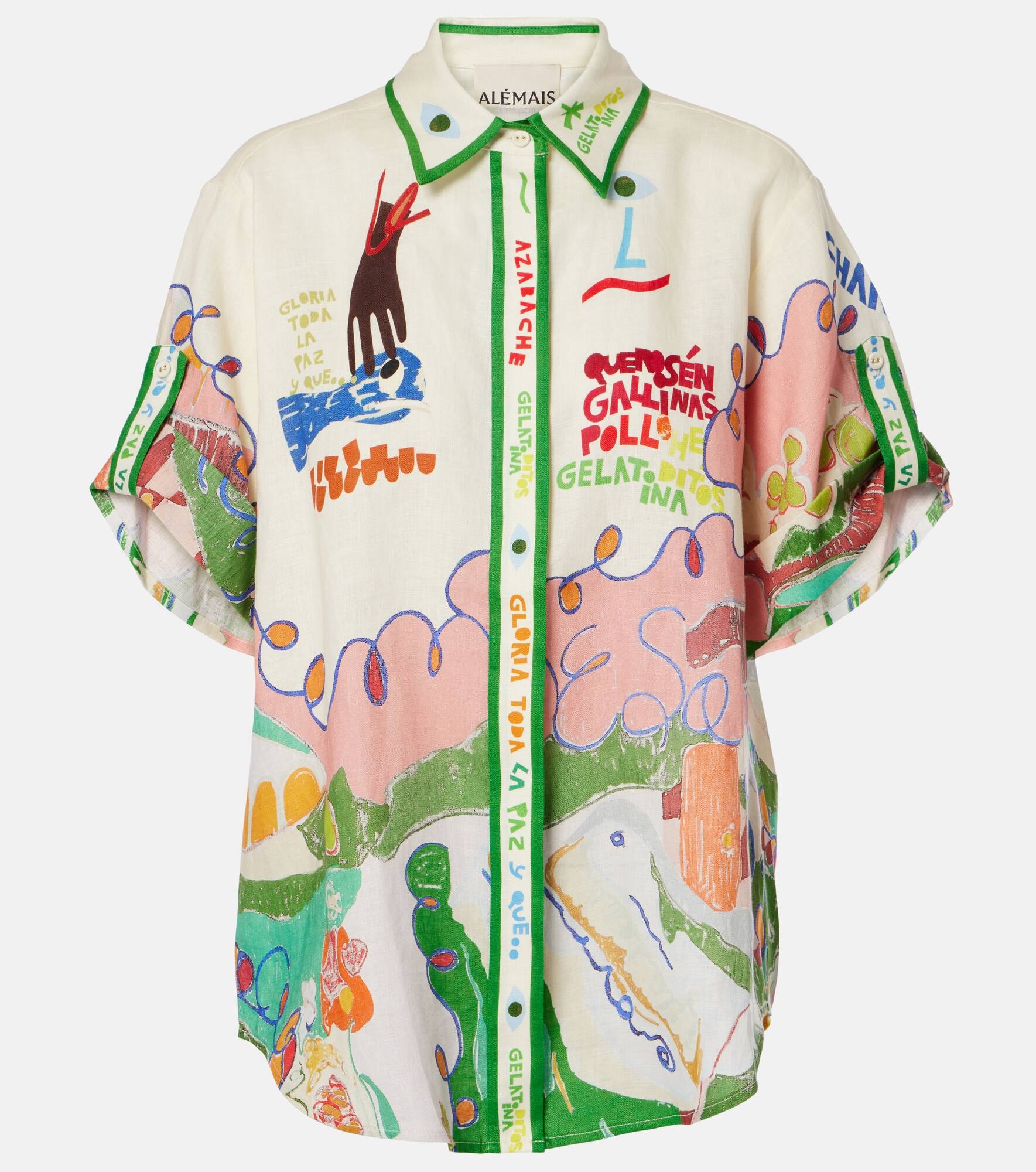 Nadia printed linen shirt - 1