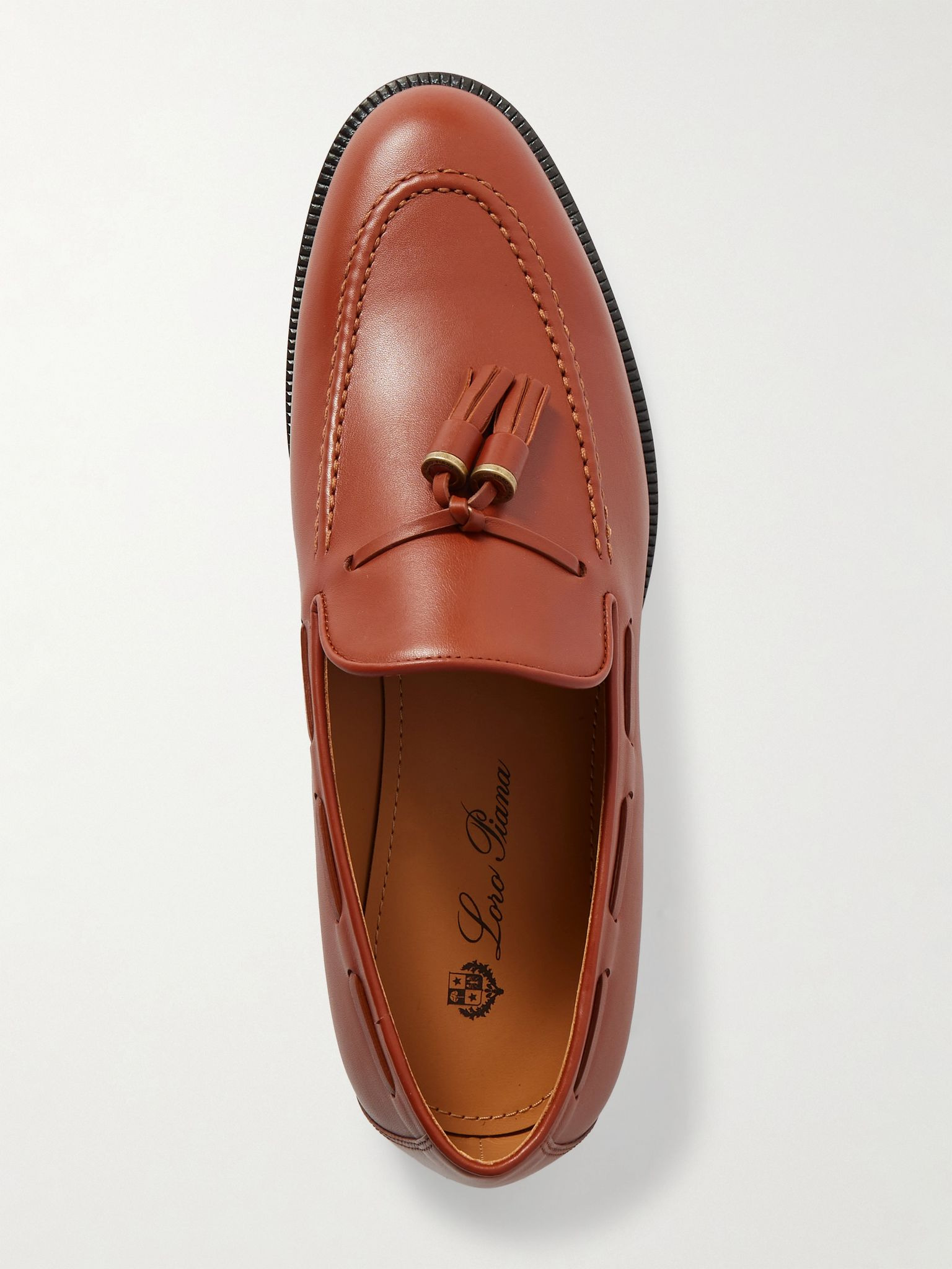 Francis tasseled leather loafers Tan - 5