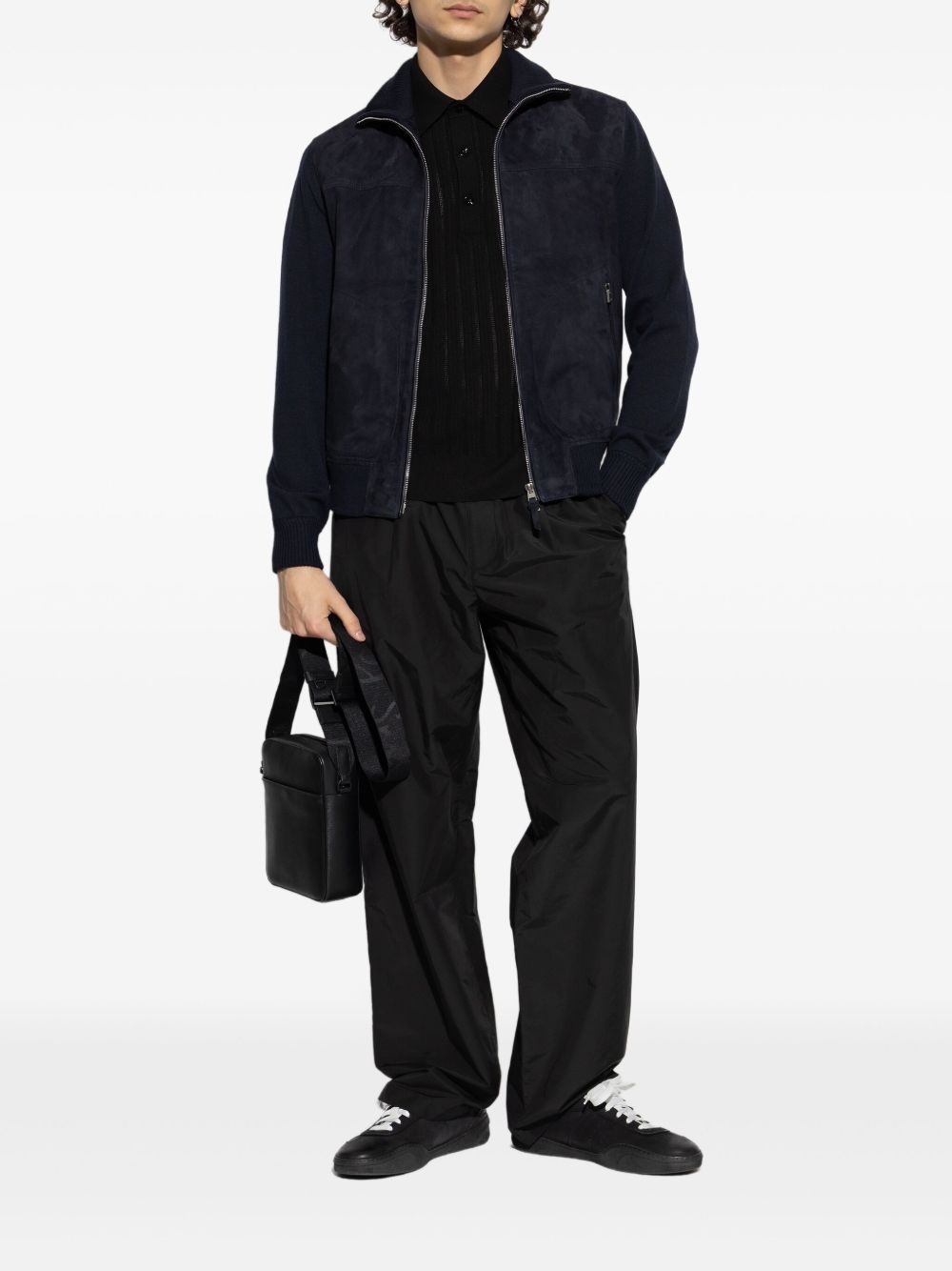 zip-front padded bomber jacket - 2