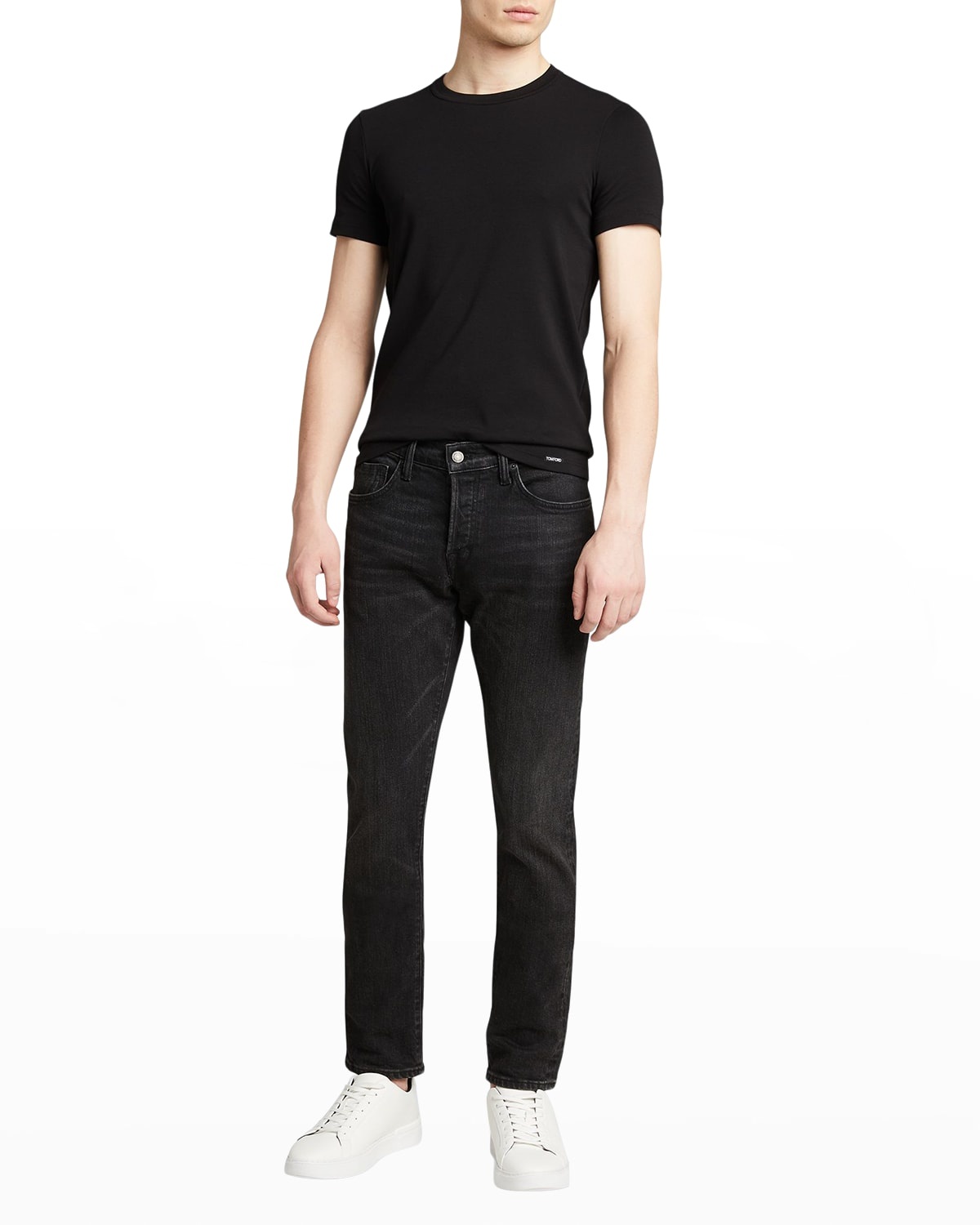 Men's Solid Stretch Jersey T-Shirt - 4