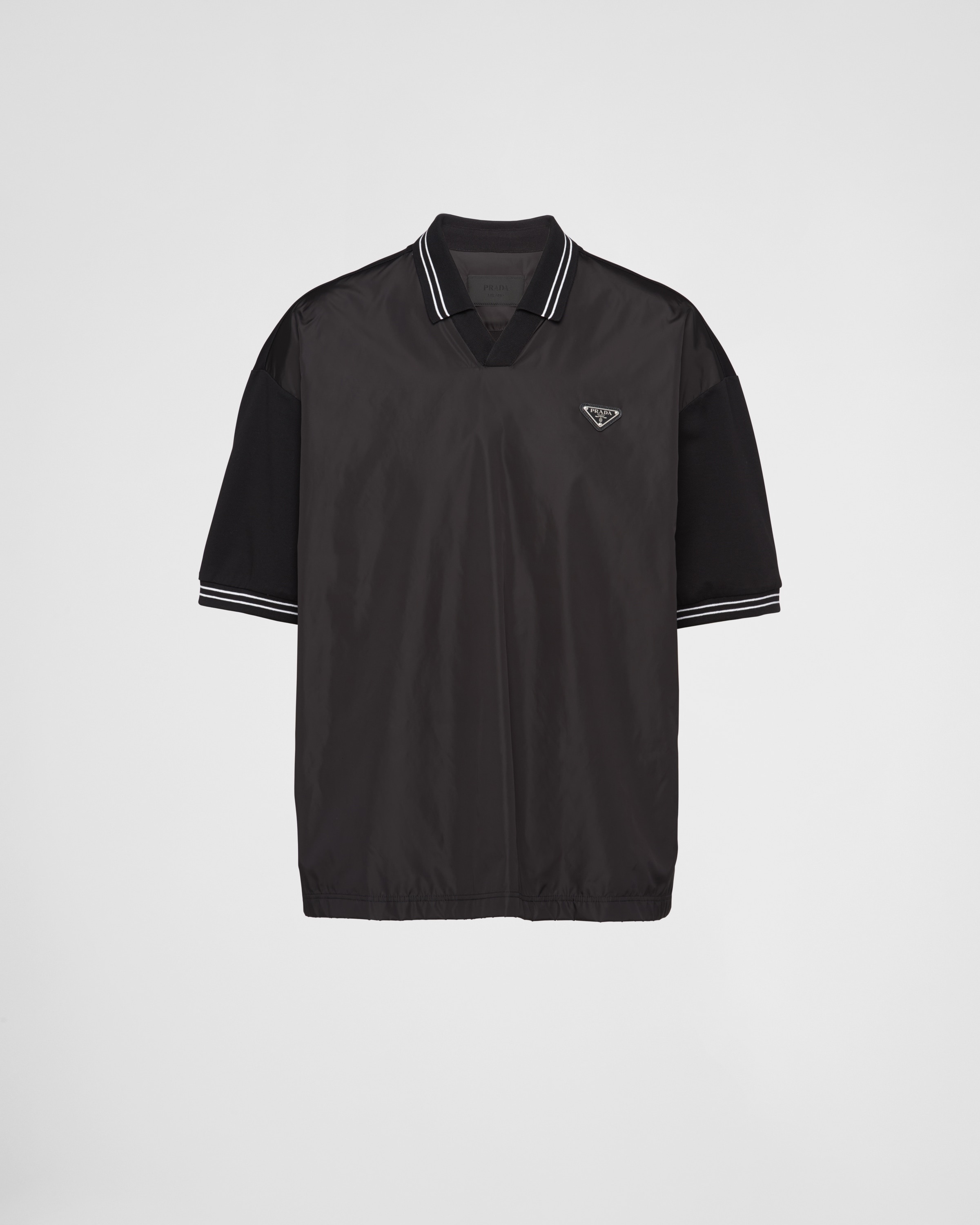 Piqué polo shirt with Re-Nylon detail - 1