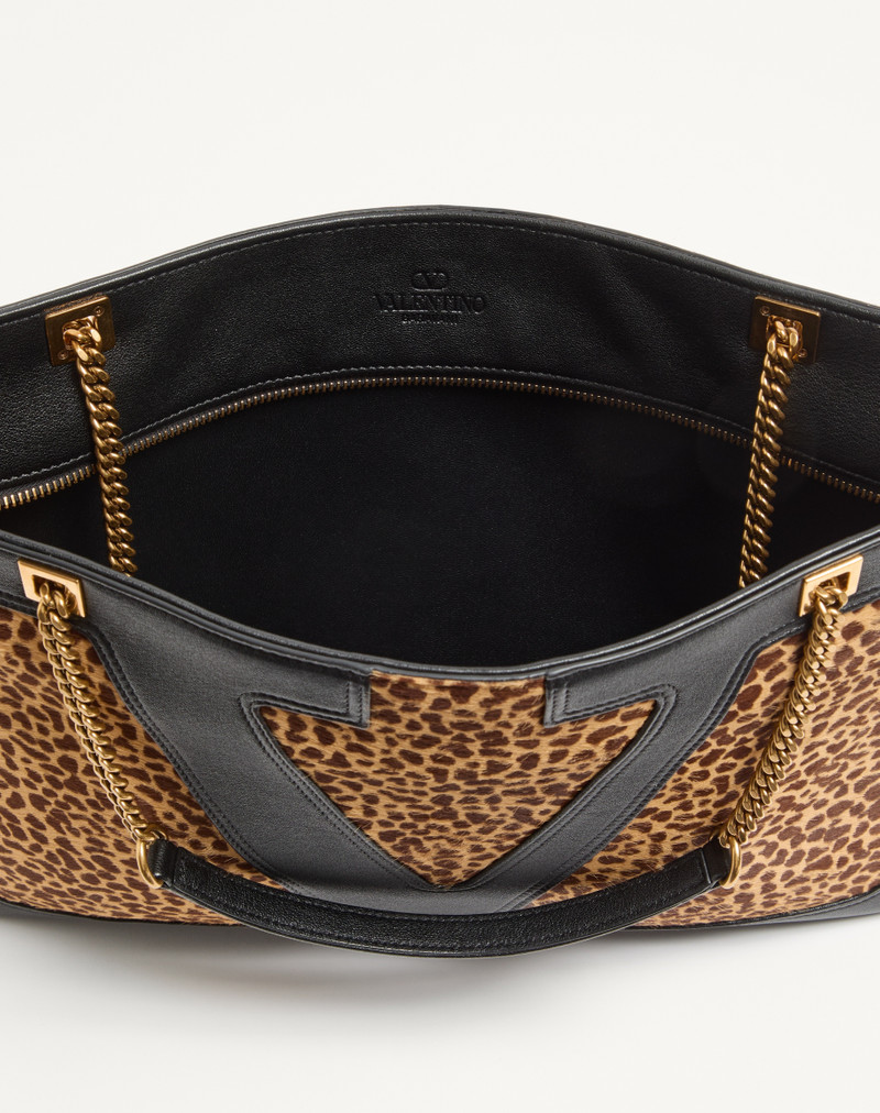 Valentino VALENTINO GARAVANI VIVA SUPERSTAR MEDIUM SHOPPING BAG IN CALFSKIN WITH PONY EFFECT outlook