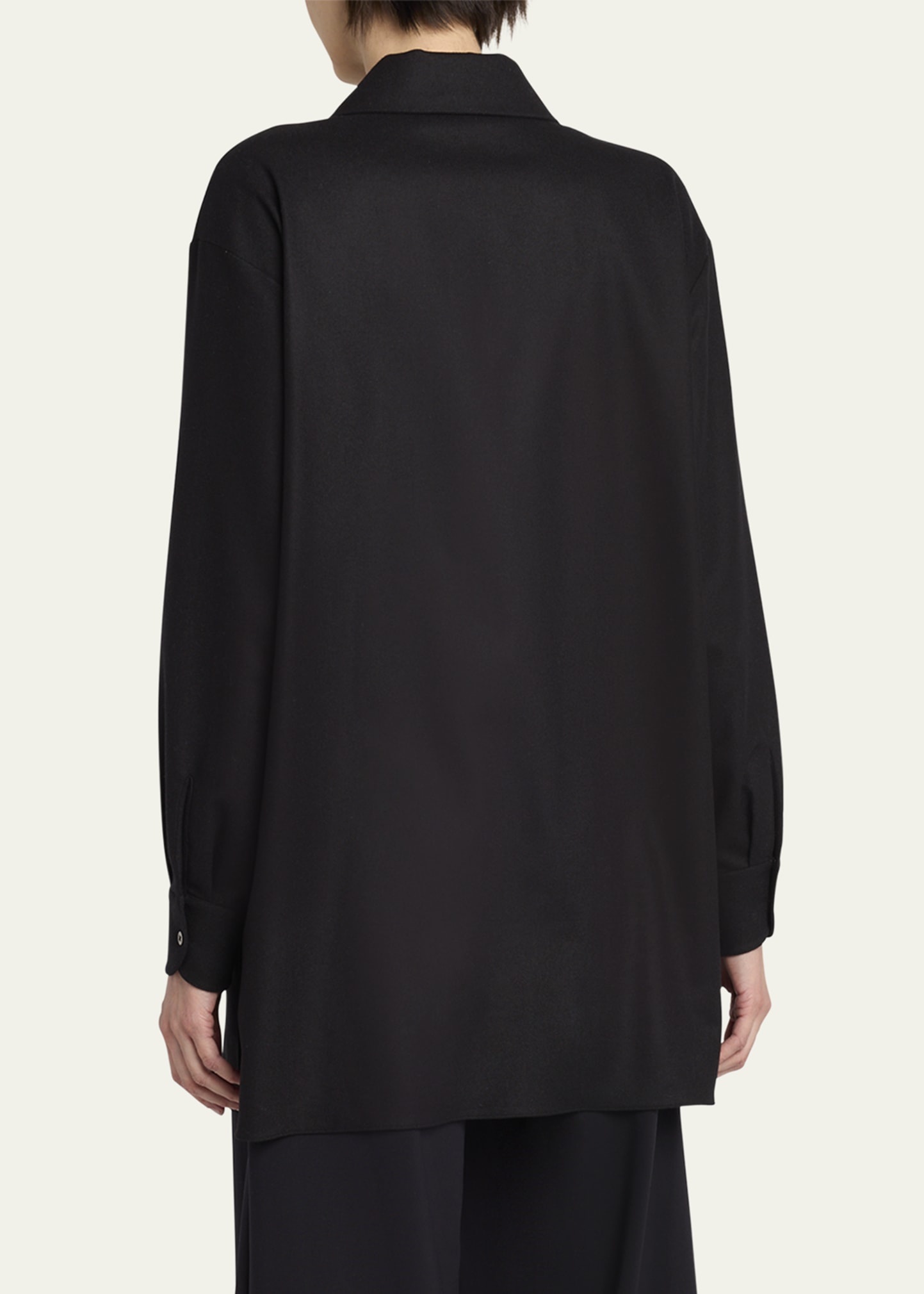 Komako Button Down Wool Cashmere Blouse - 3