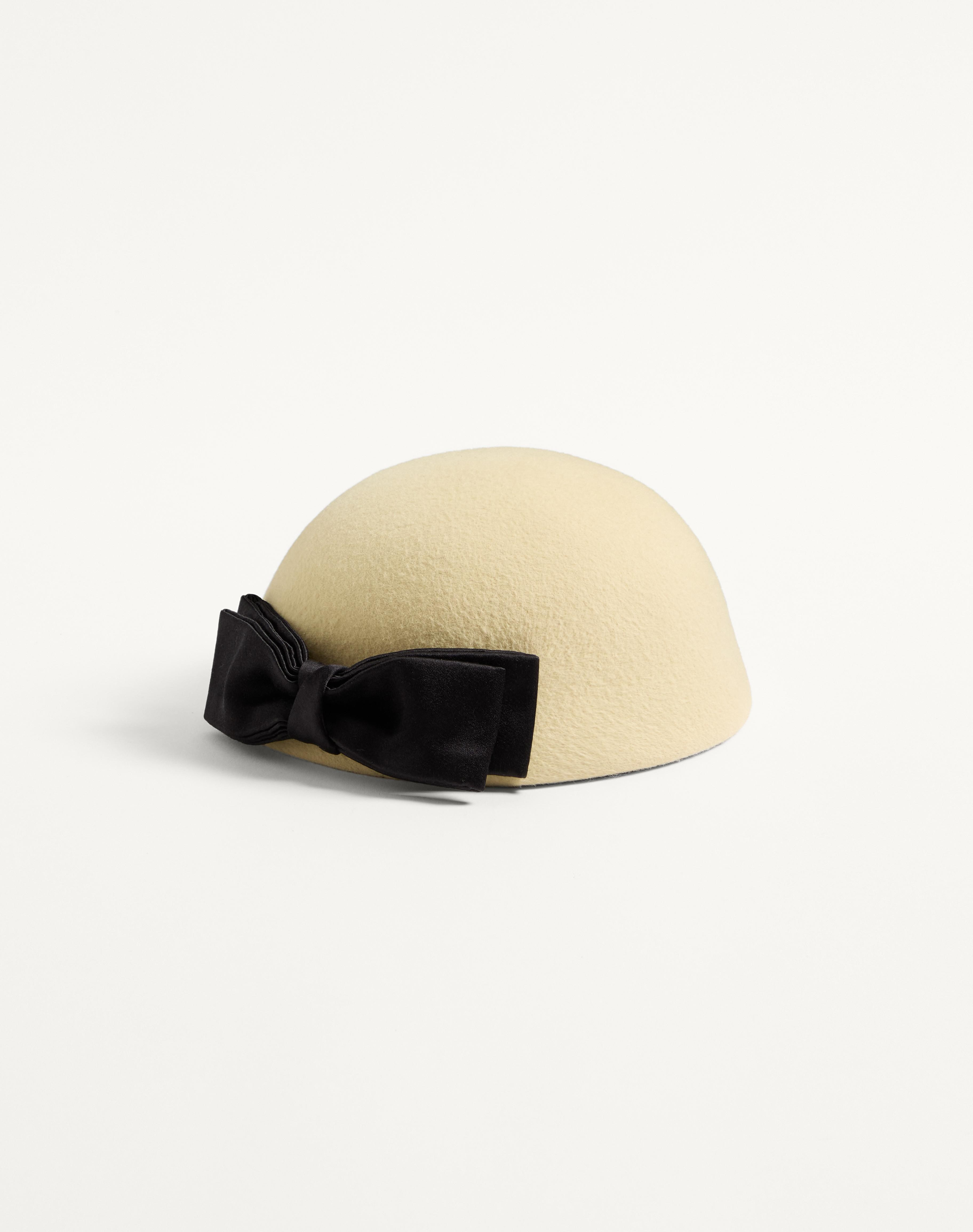 VLOGO SIGNATURE HAT IN LAPIN FABRIC WITH SATIN BOW - 3