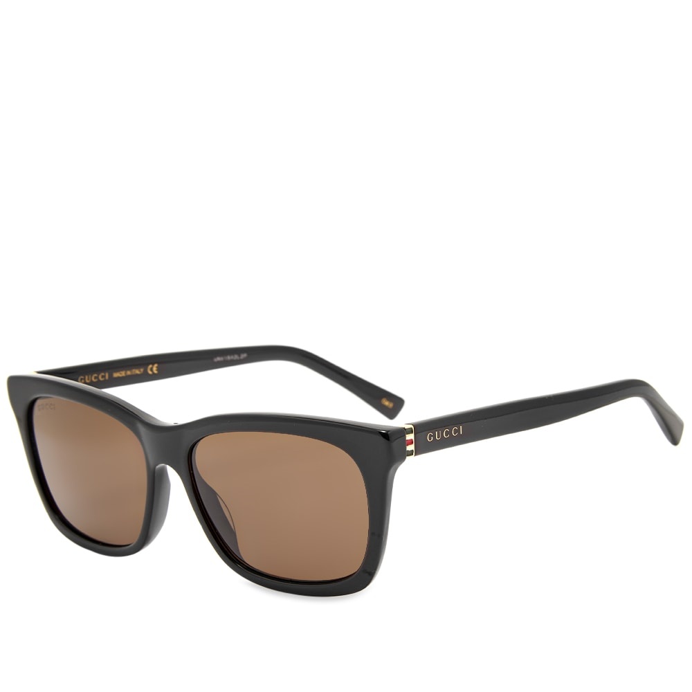 Gucci Web Plaque Square Frame Sunglasses - 1