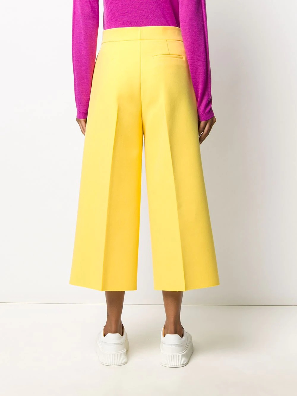 wide-leg cropped trousers - 4