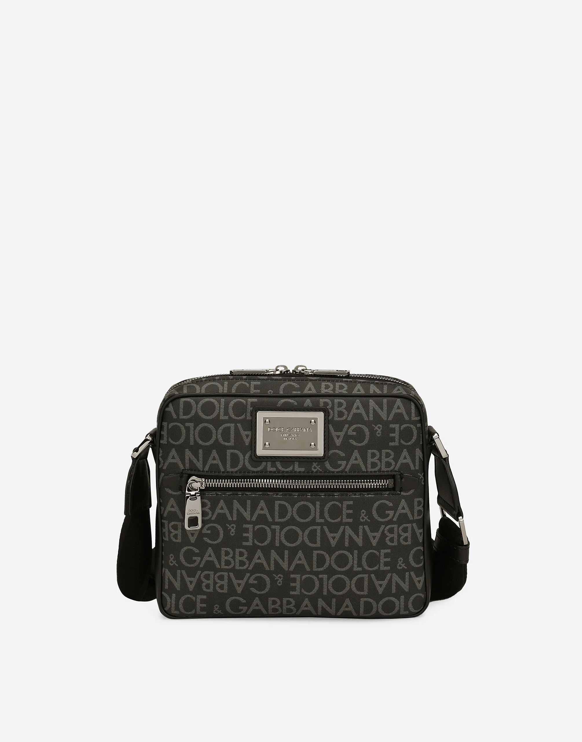 Coated jacquard crossbody bag - 1