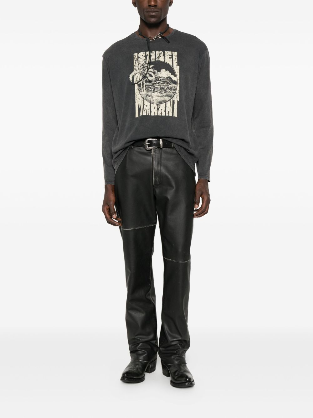 graphic-print long-sleeve T-shirt - 2