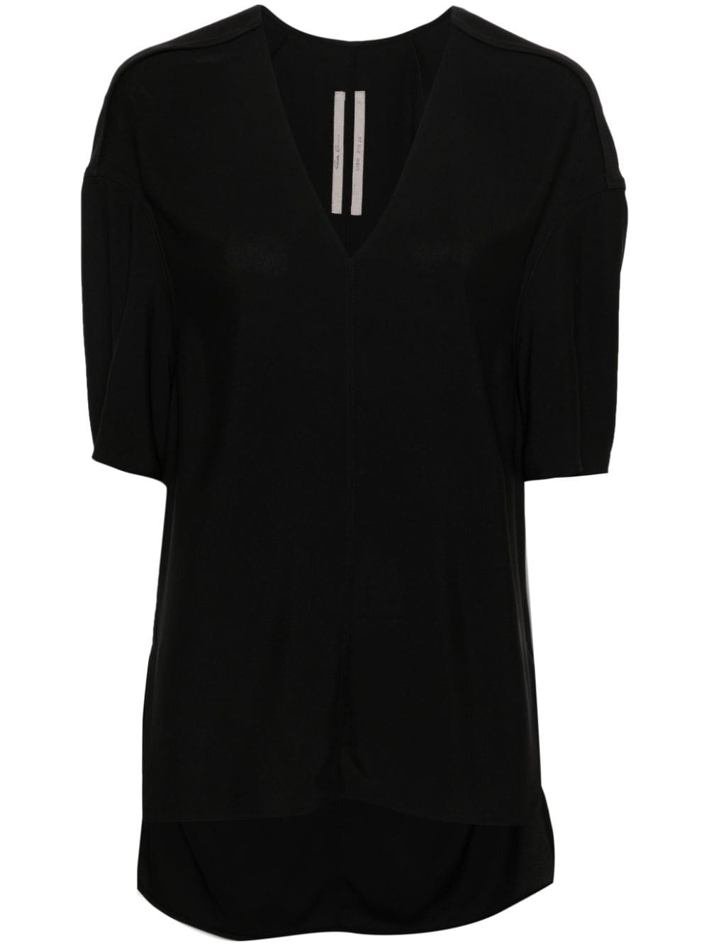 short-sleeve V-neck blouse - 1