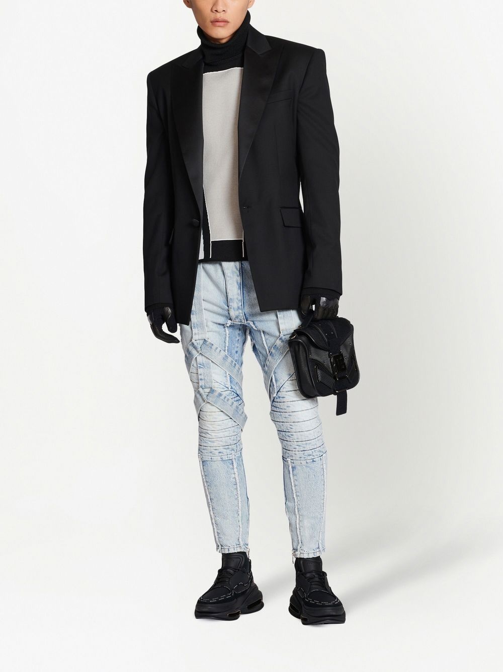 slim-fit strap jeans - 2
