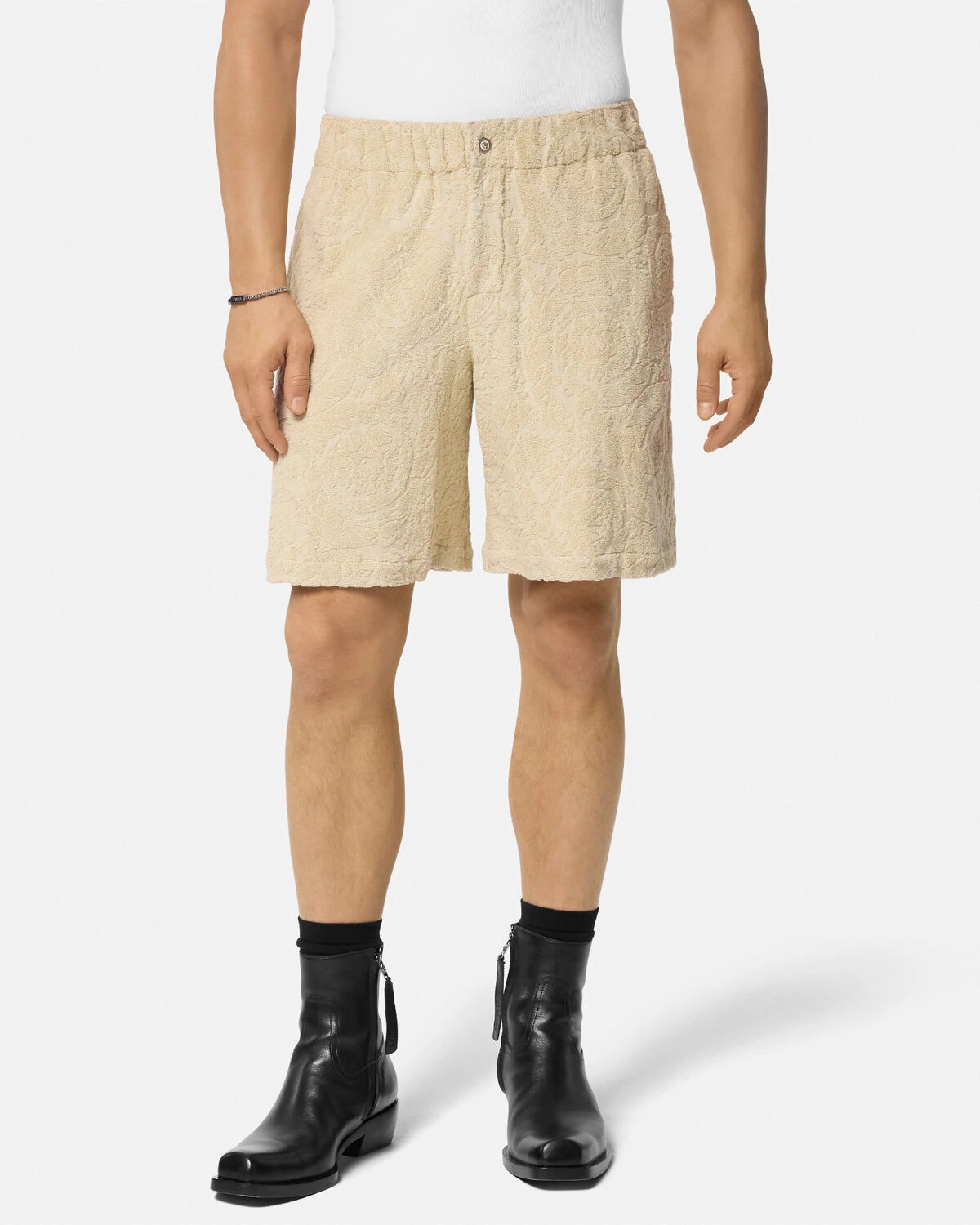Barocco Jacquard Towel Shorts - 4