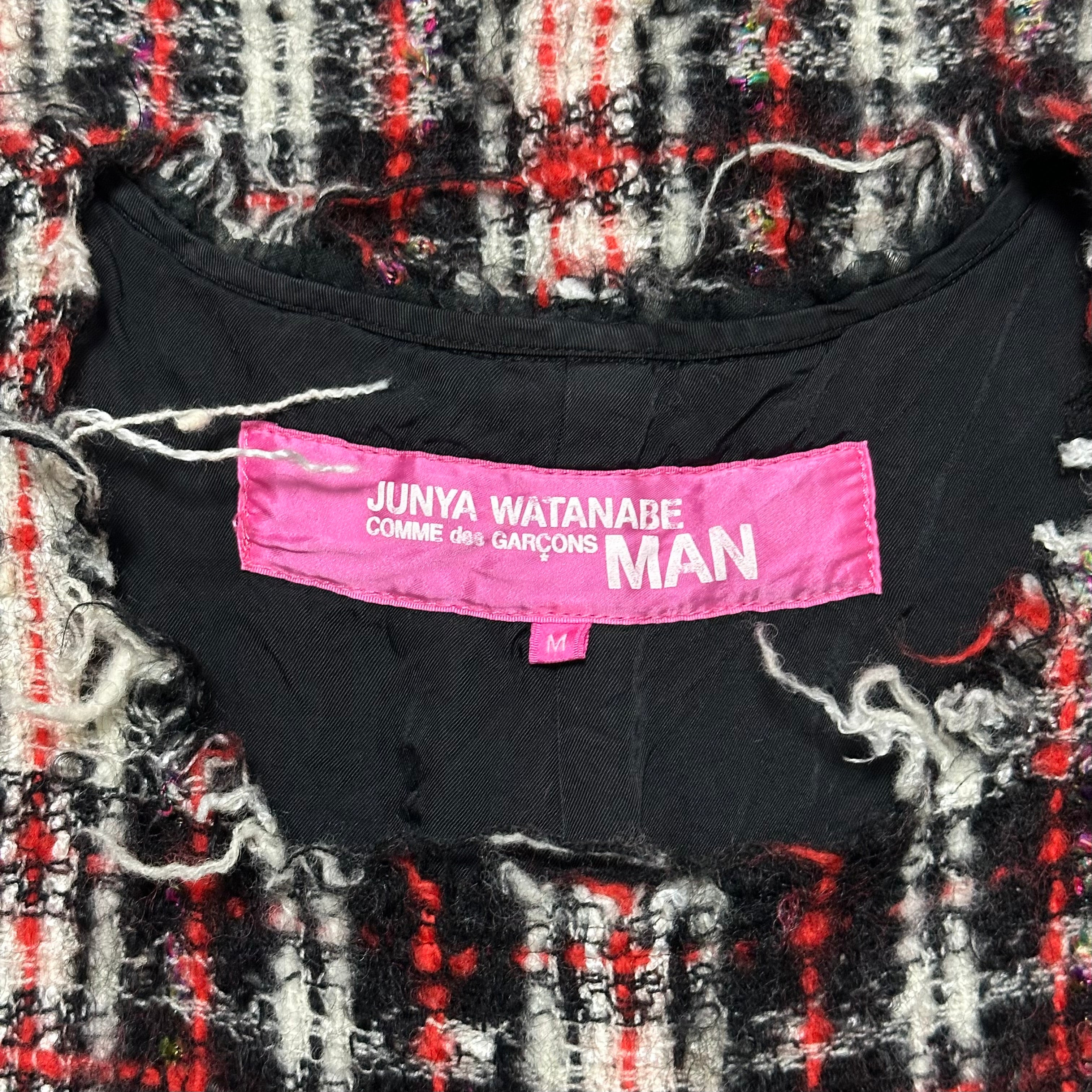 JUNYA WATANABE MAN - JUNYA WATANABE MAN Distressed Tweed Mini Dress - 5