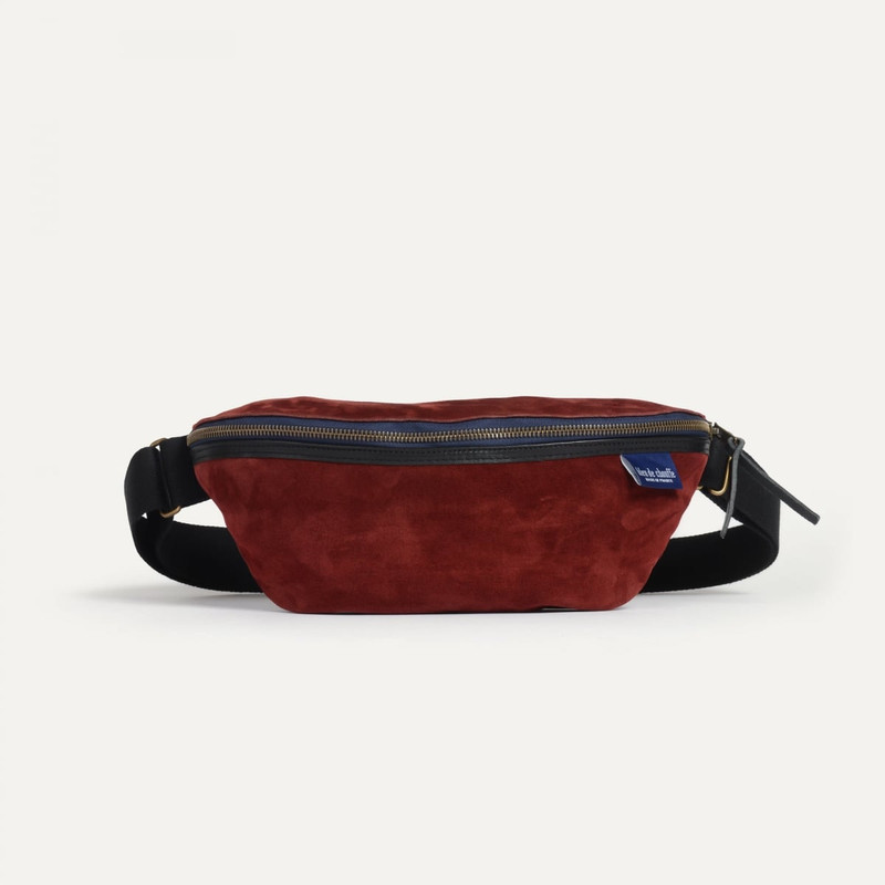 NEW BEAT BELT BAG / SUEDE - DARK BURGUNDY 1