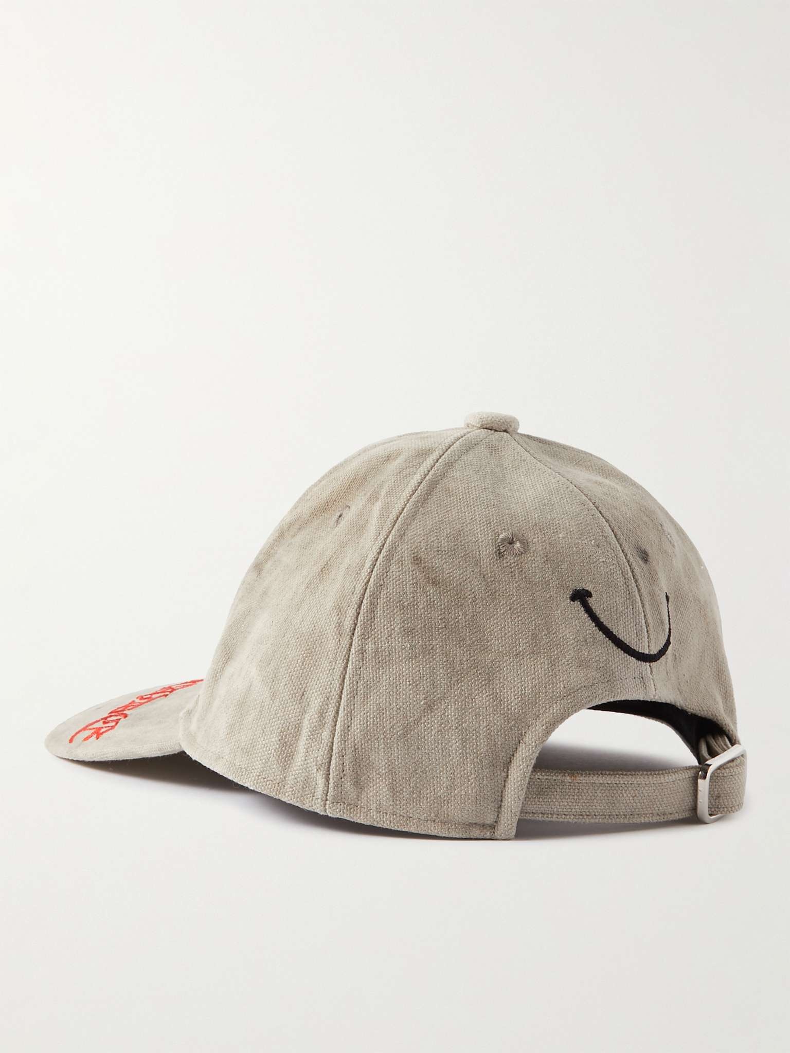 Logo-Embroidered Distressed Cotton-Canvas Baseball Cap - 3