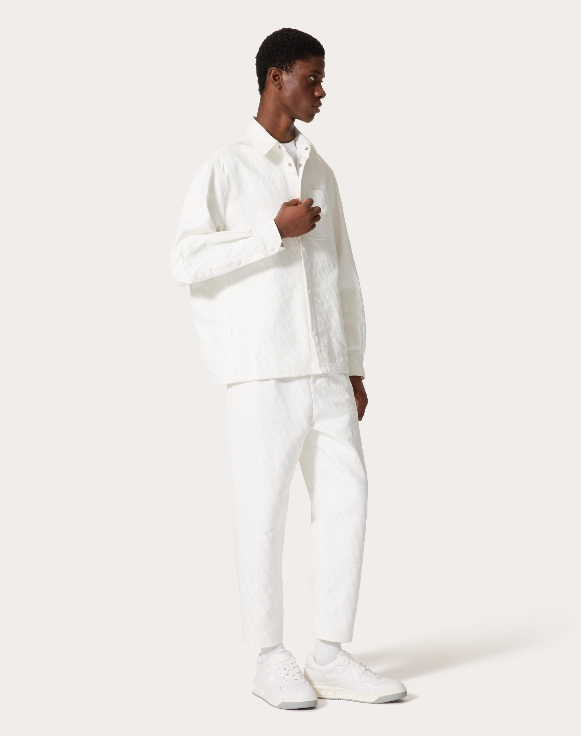 TOILE ICONOGRAPHE PATTERN COTTON CANVAS OVERSHIRT - 2