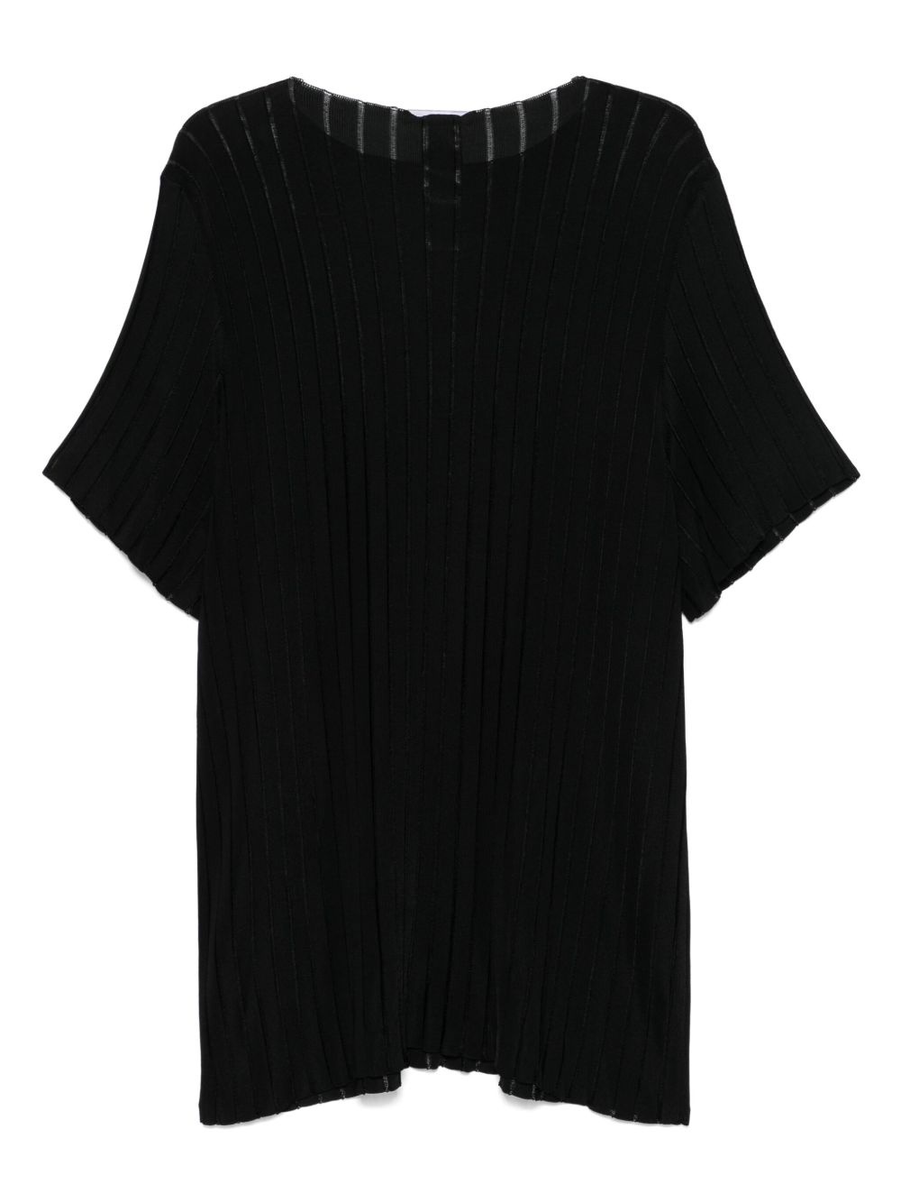 ribbed knit T-shirt - 2
