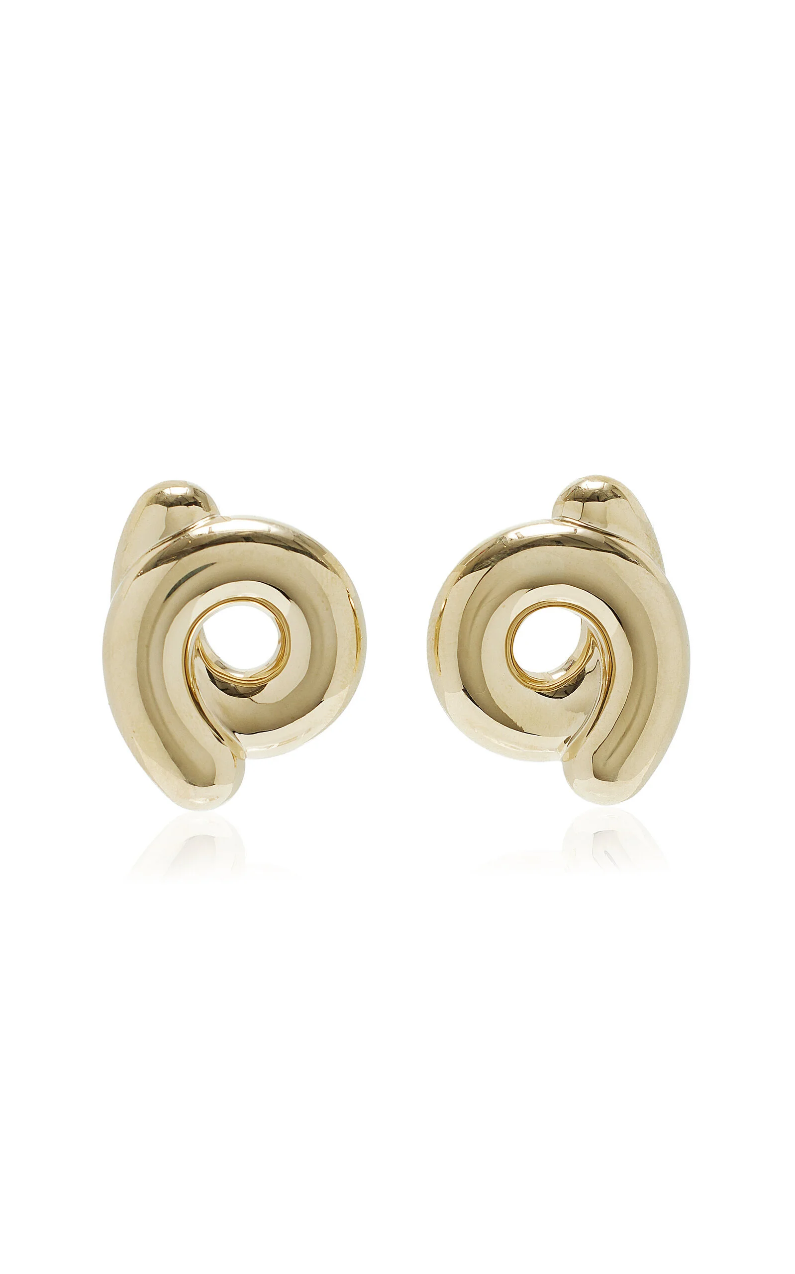Large Tarallo 9K Yellow Gold Earrings gold - 1