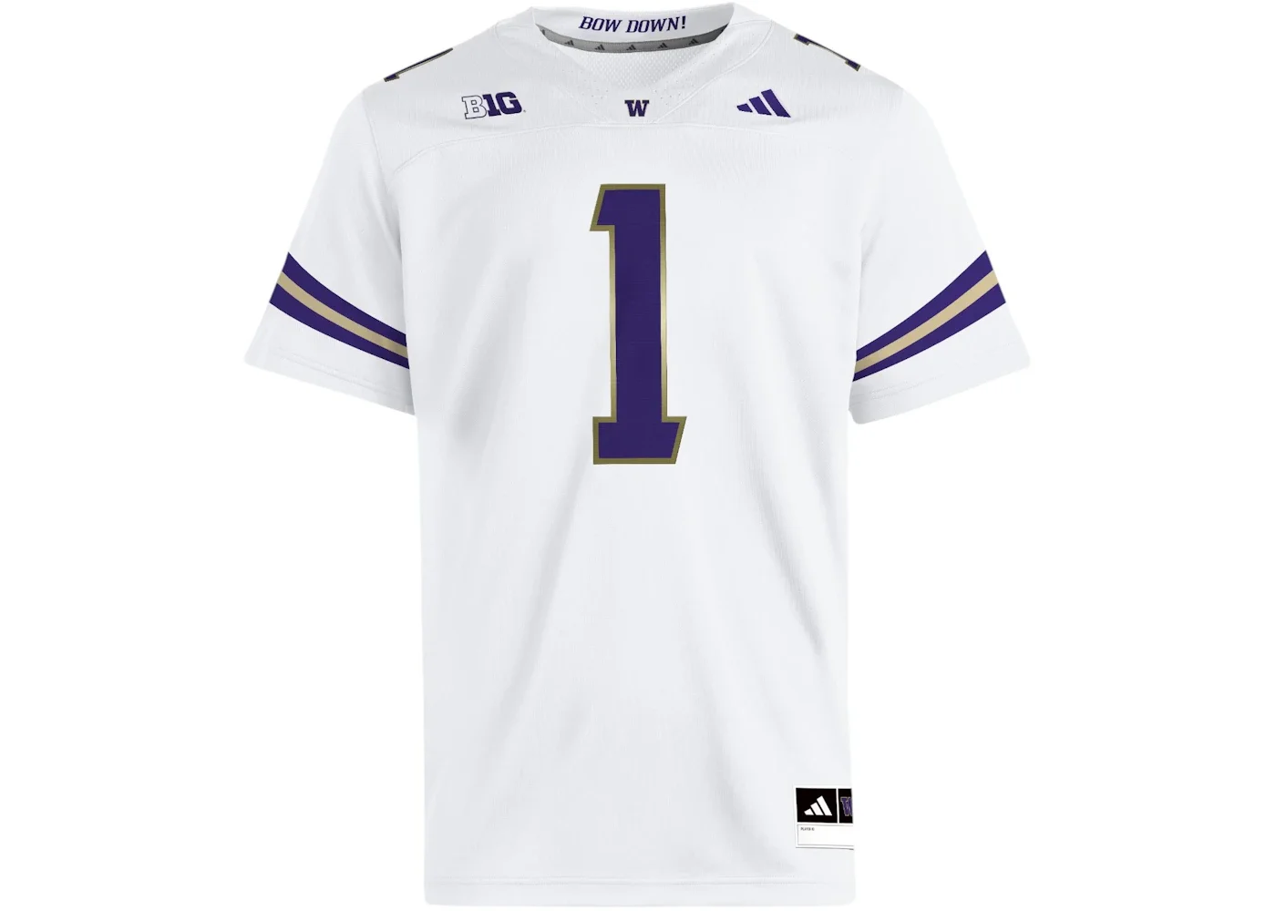 adidas Huskies Premier Away Jersey White/Team College Purple/Team Sand - 1
