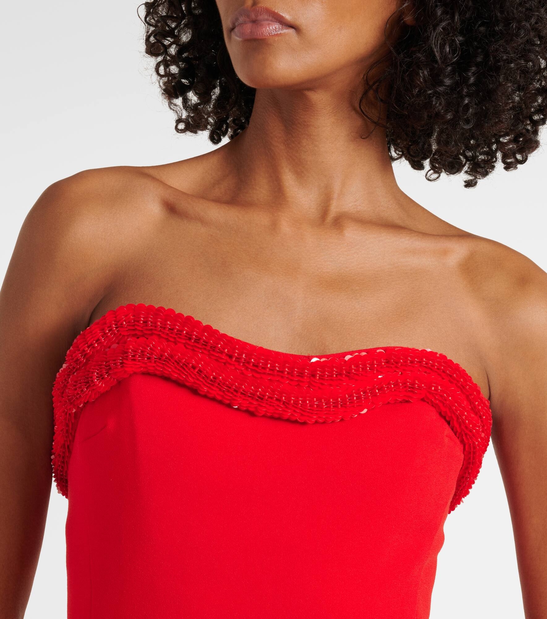 Saskia strapless crêpe minidress - 4