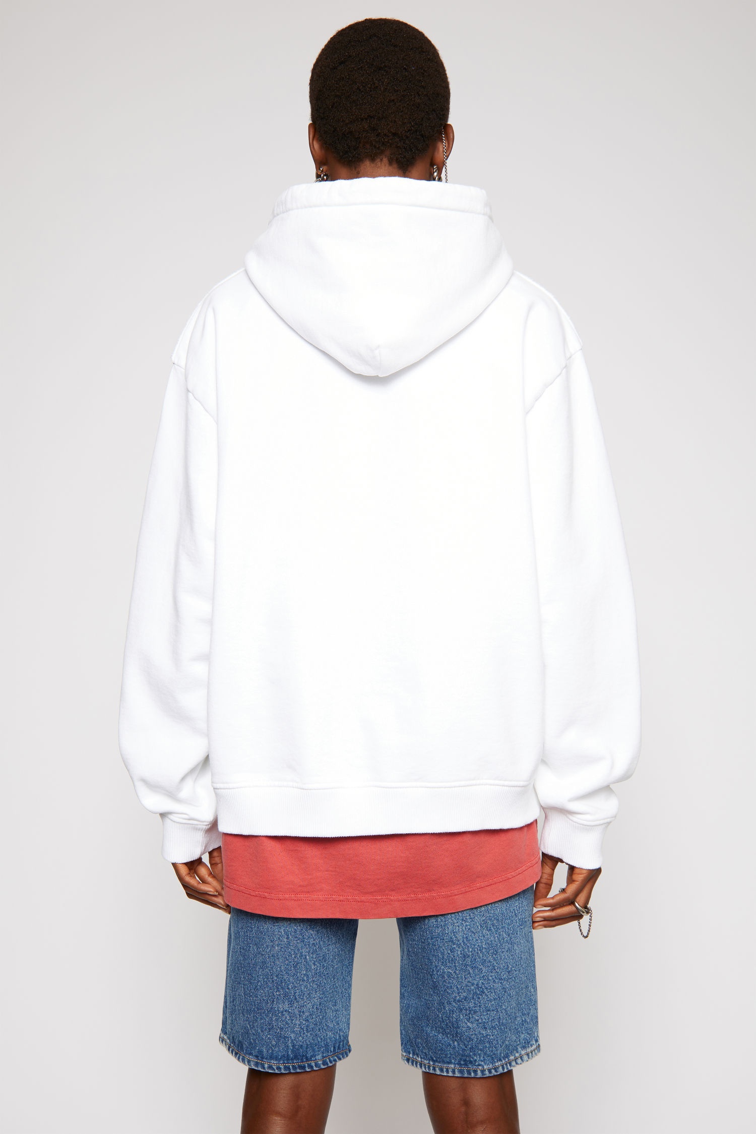 Reverse-logo hooded sweatshirt optic white - 3