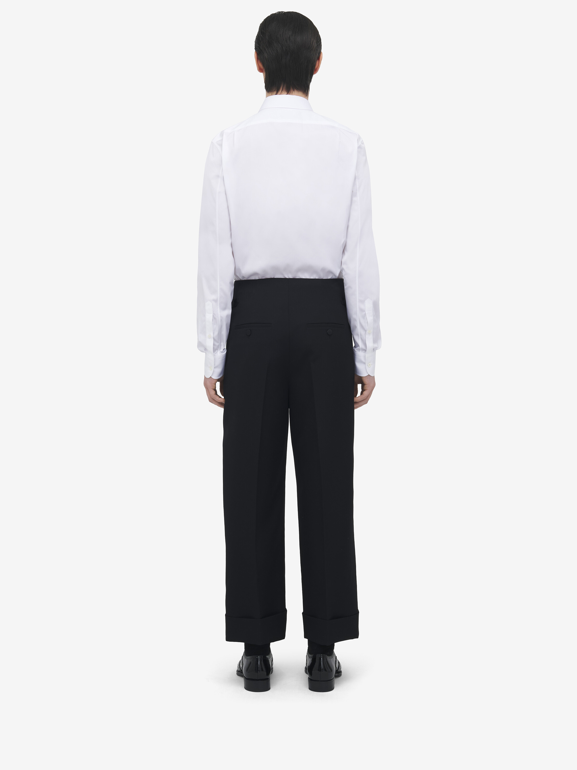 Wide Leg Tuxedo Trousers - 4