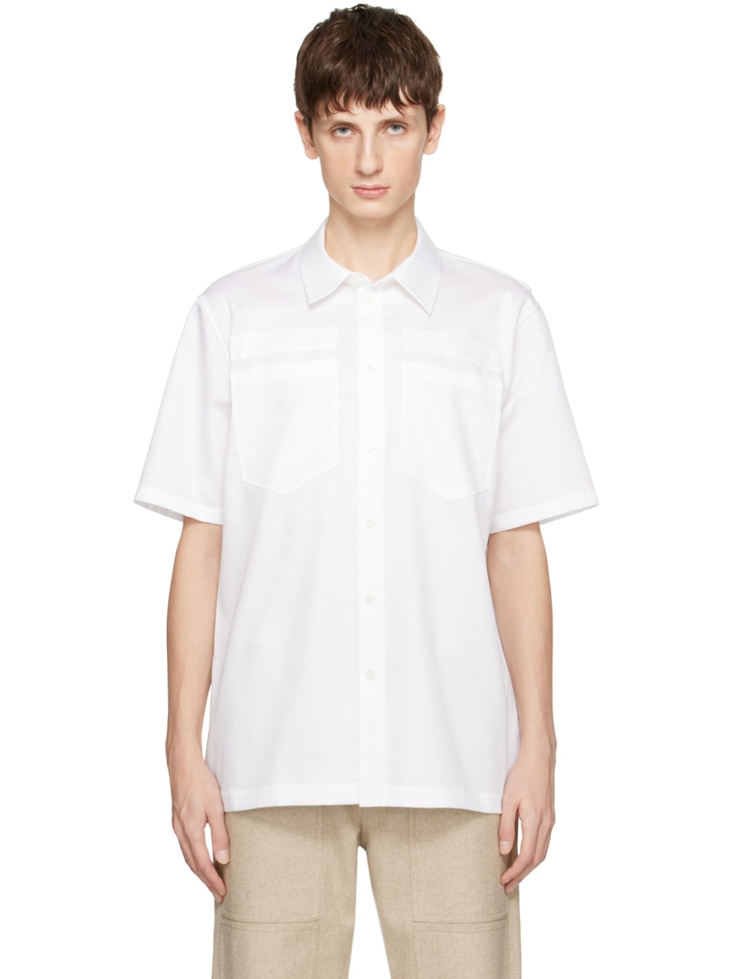 White Utility Shirt - 1