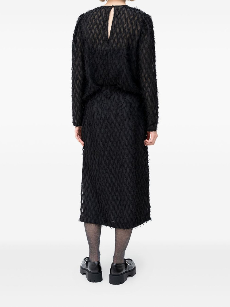 HUGO slit-side midi skirt outlook