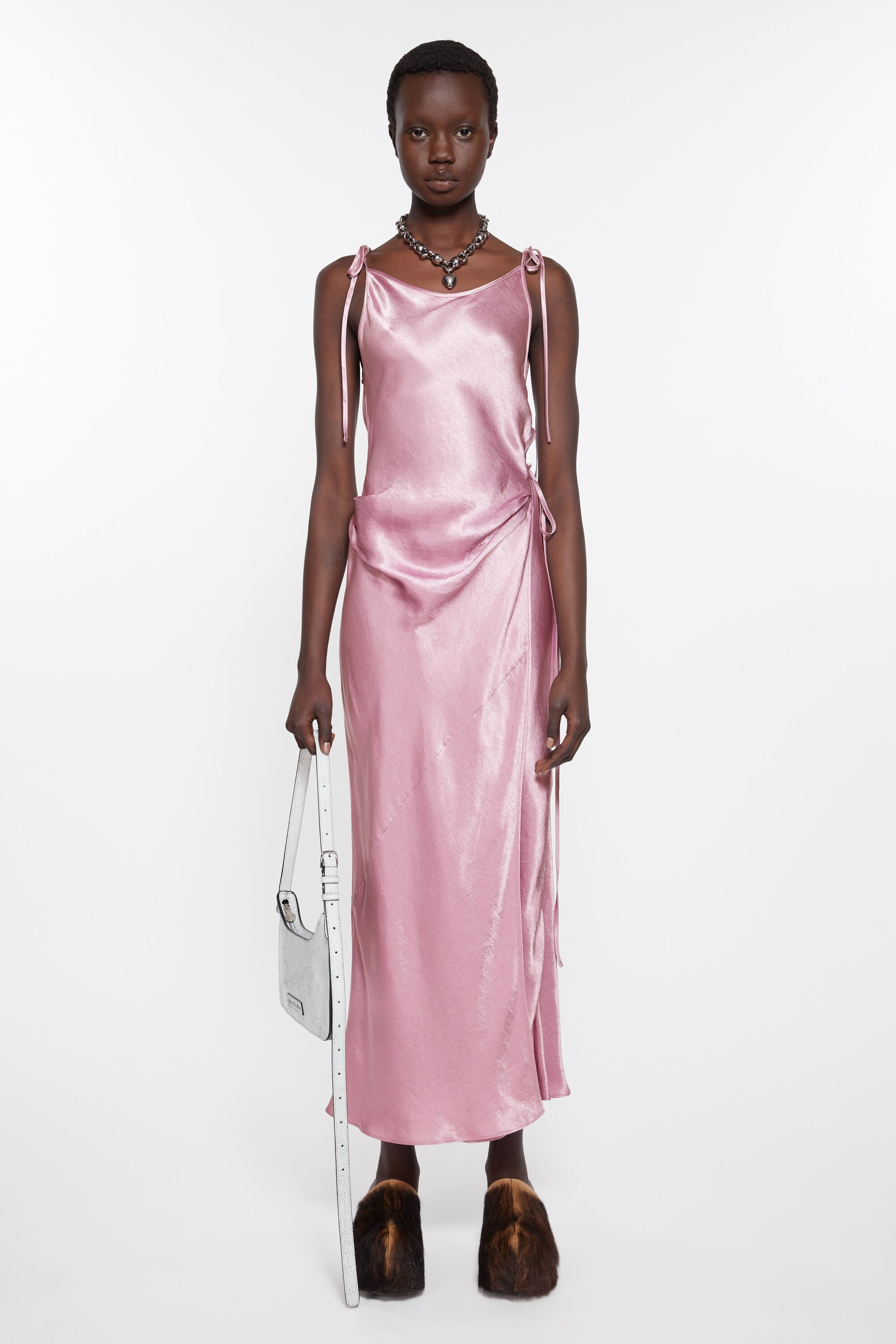 Satin dress - Lilac purple - 2