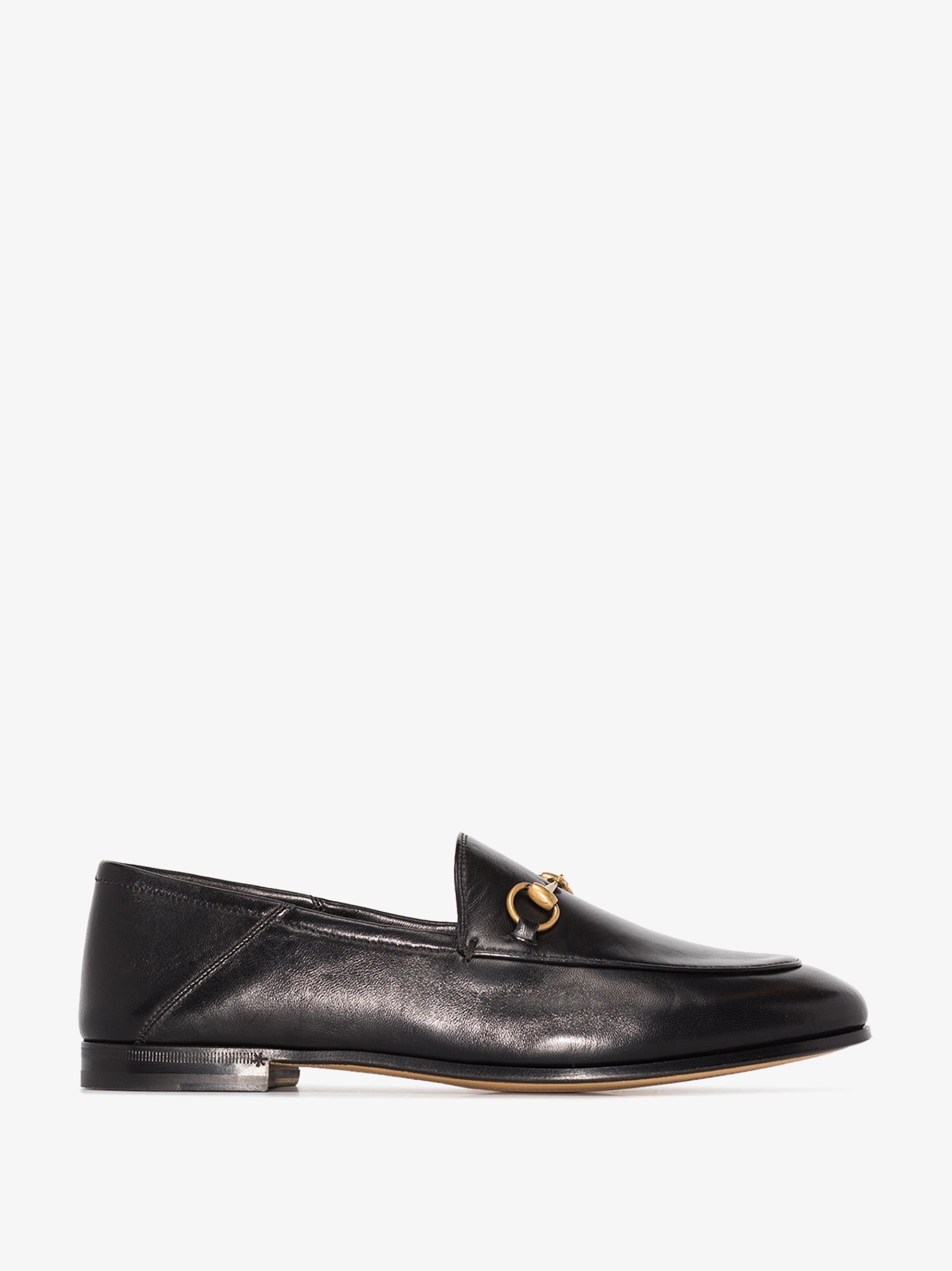 black Horsebit leather loafers - 1