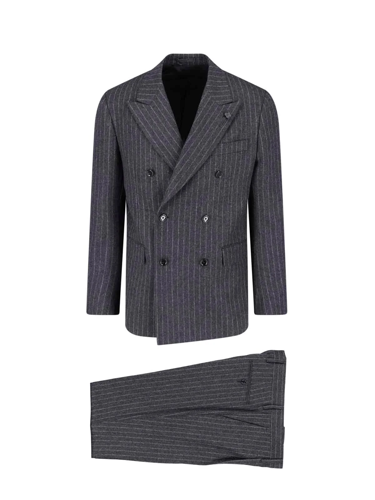 DOUBLE-BREASTED VIRGIN WOOL SUIT - 1