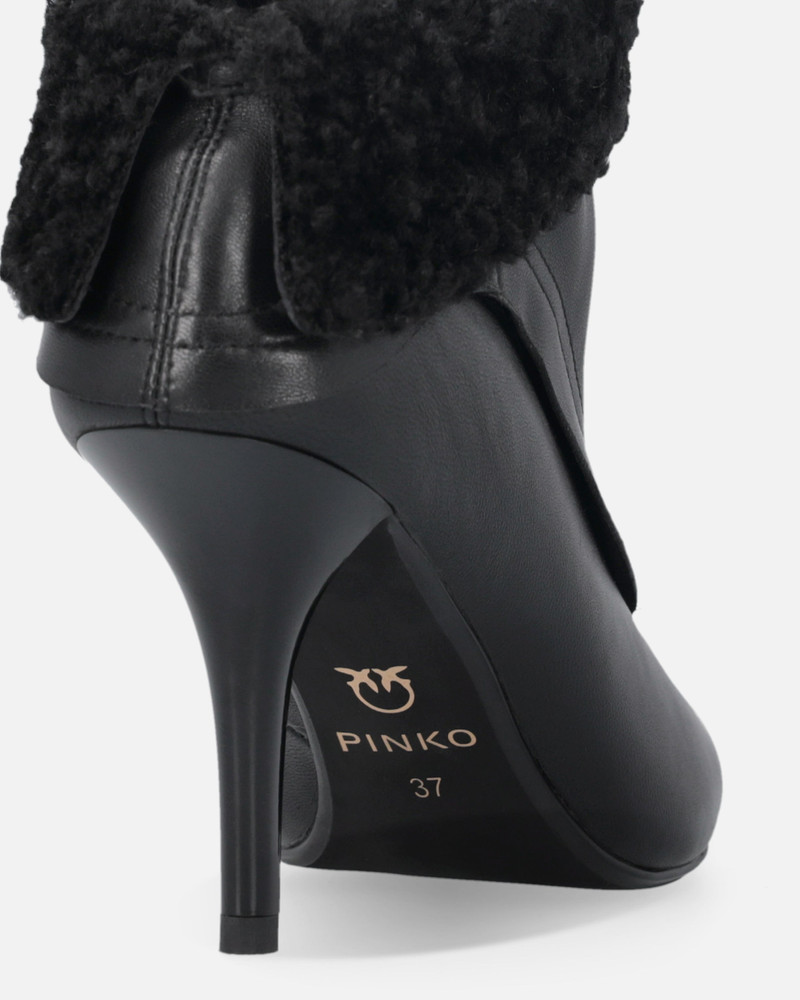 BOOTIES WITH FAUX FUR AND METAL TOE 9