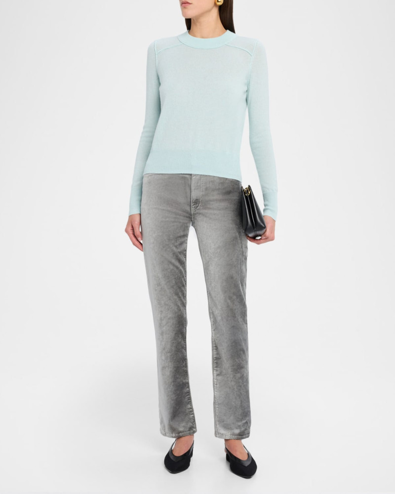 FRAME Le Sleek Straight Velvet Jeans outlook