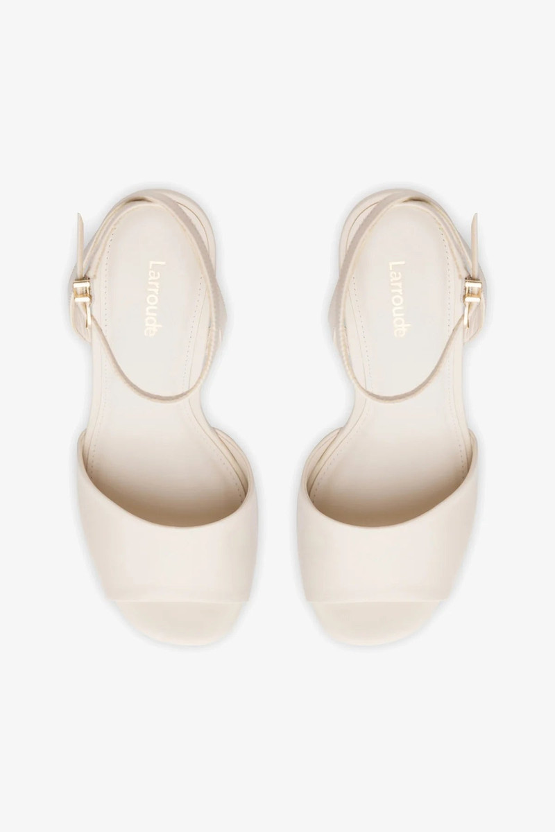 Yves Wedge In Ivory Leather 3